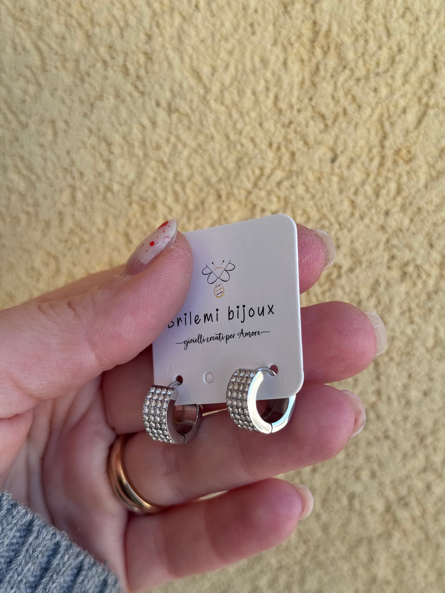 Orecchini Lollipop strass