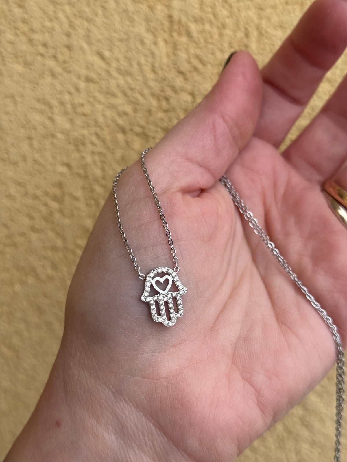 Collana mano di Fatima strass