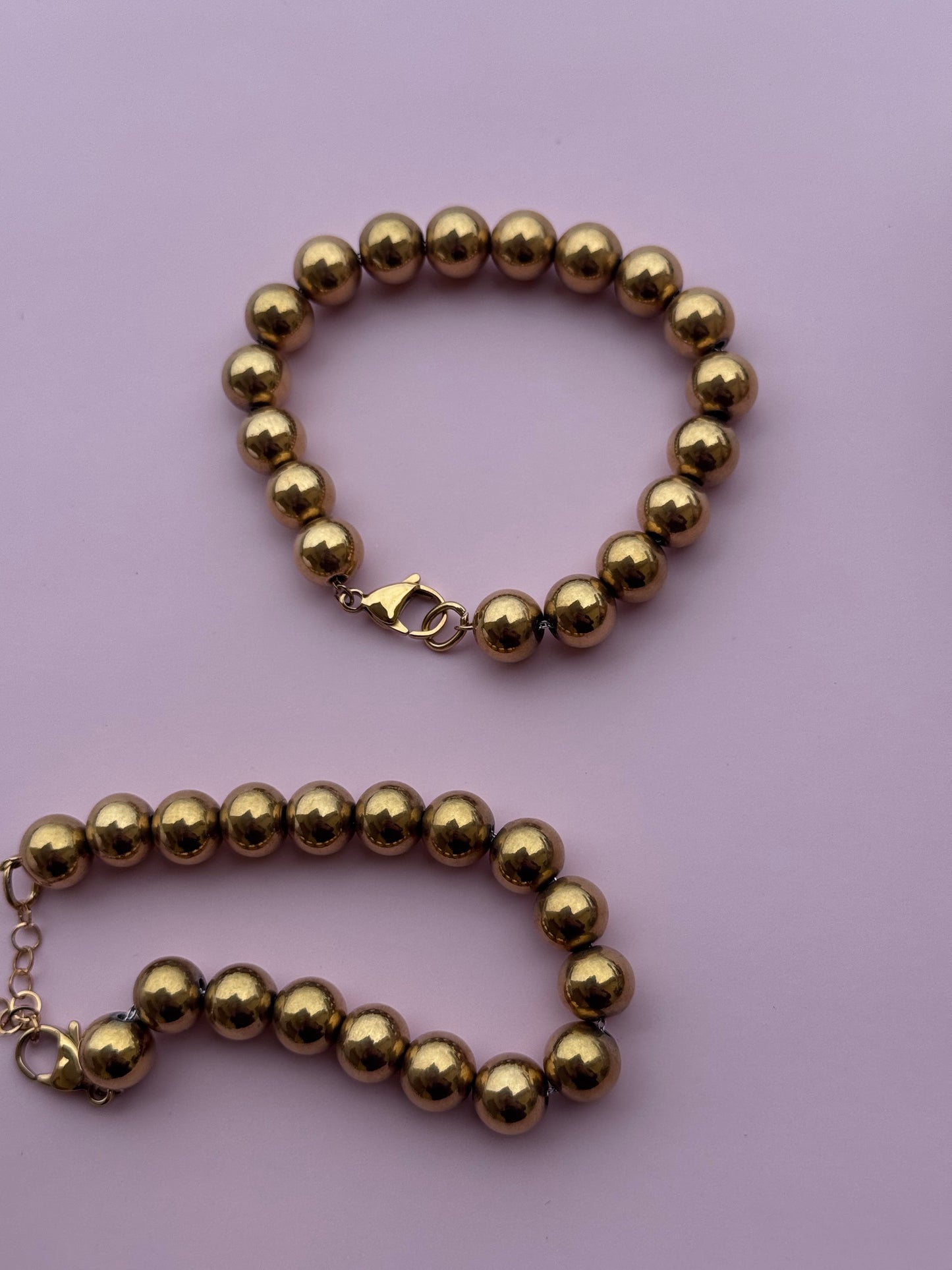 Bracciale sfere dorate