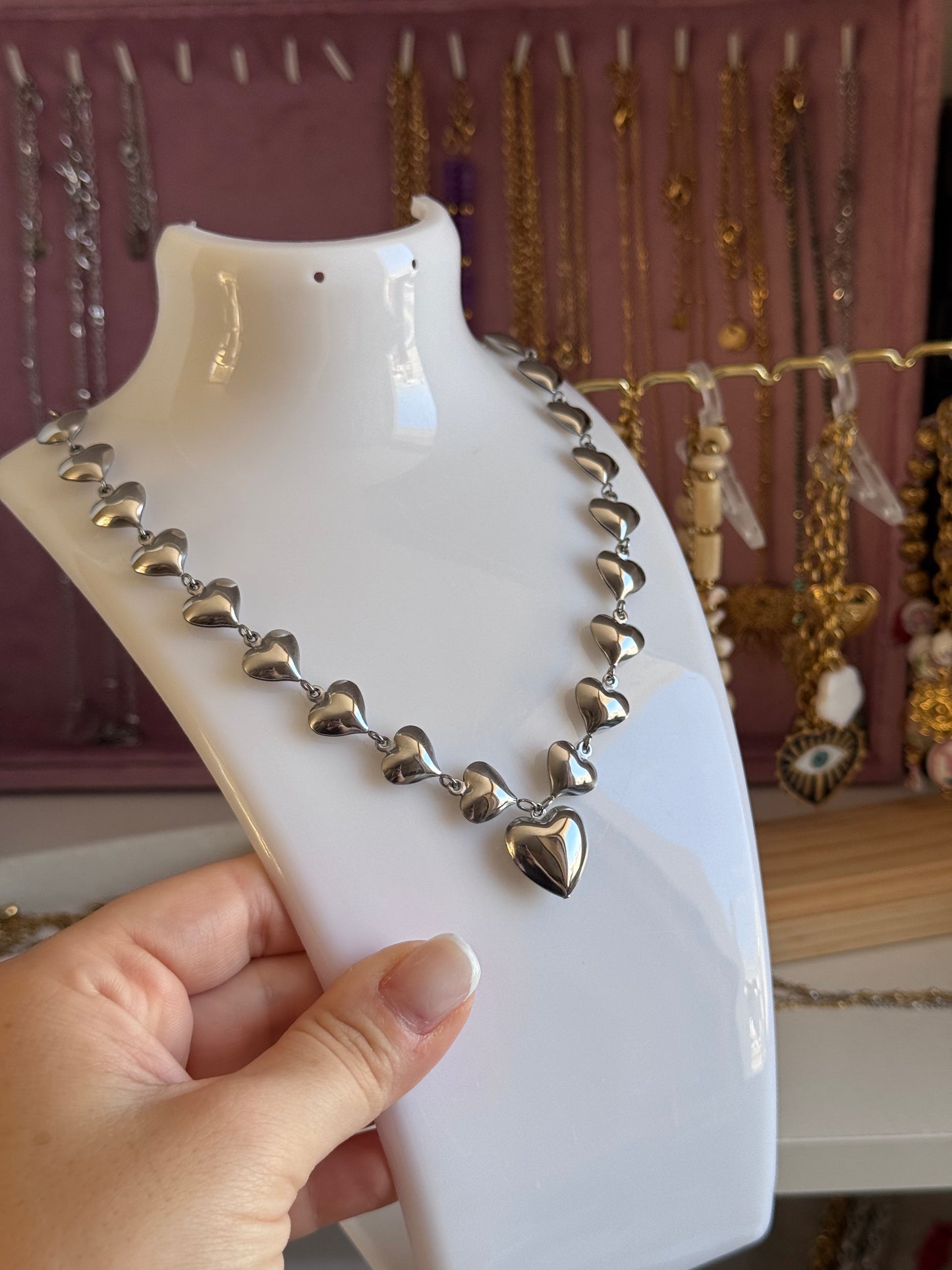 Collana cuori Medium sonagli