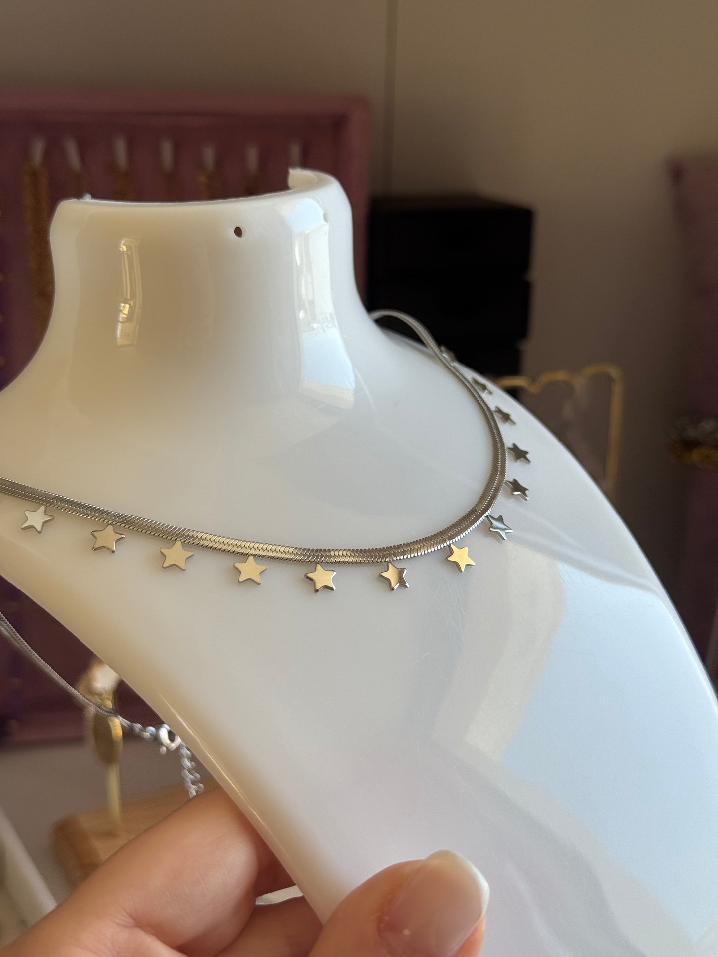 Collana snake stelline