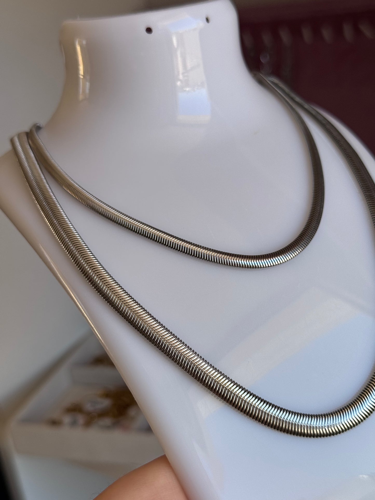 Collana snake effetto tubolare
