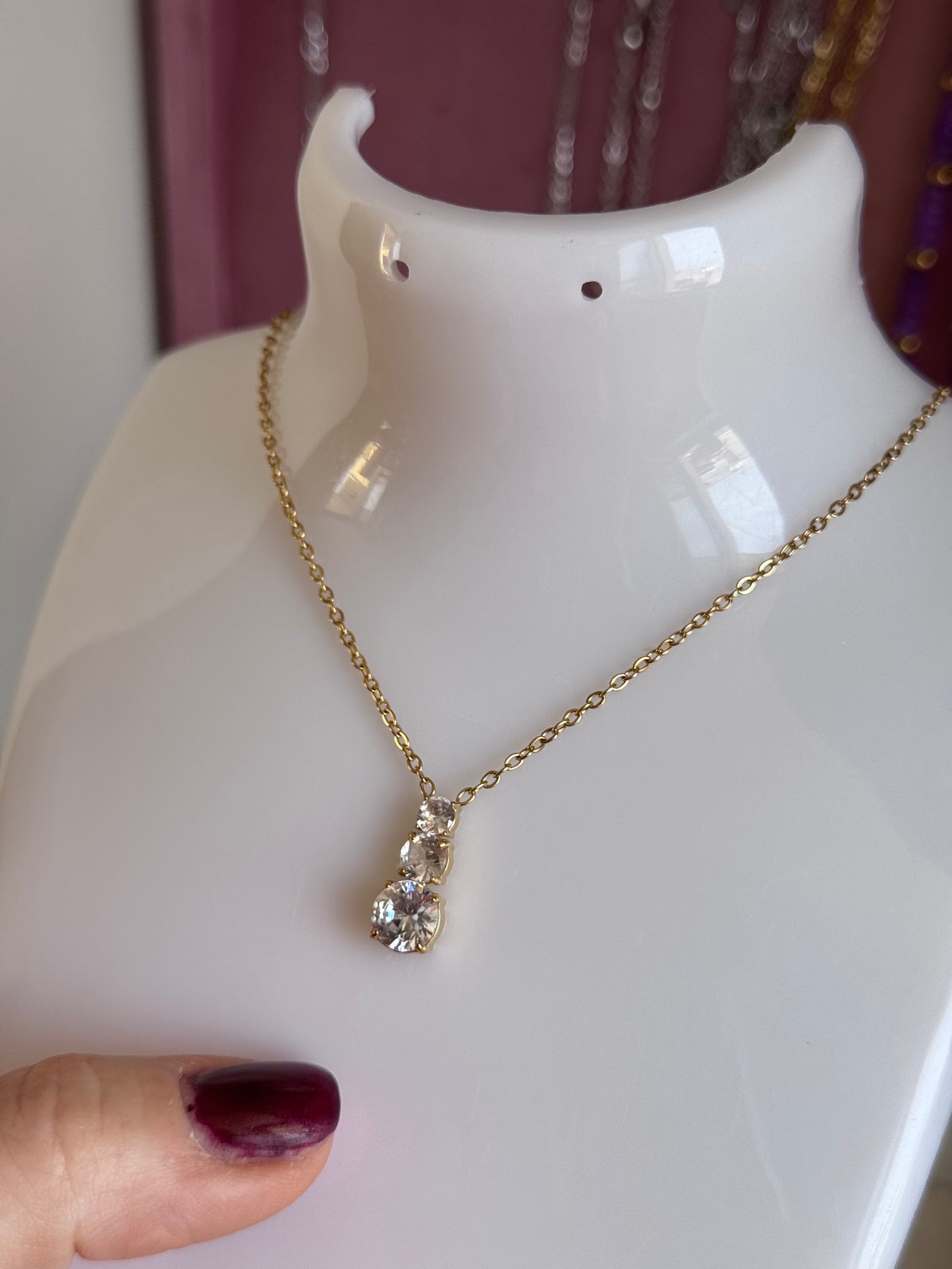 Collana Luxury strass sferici