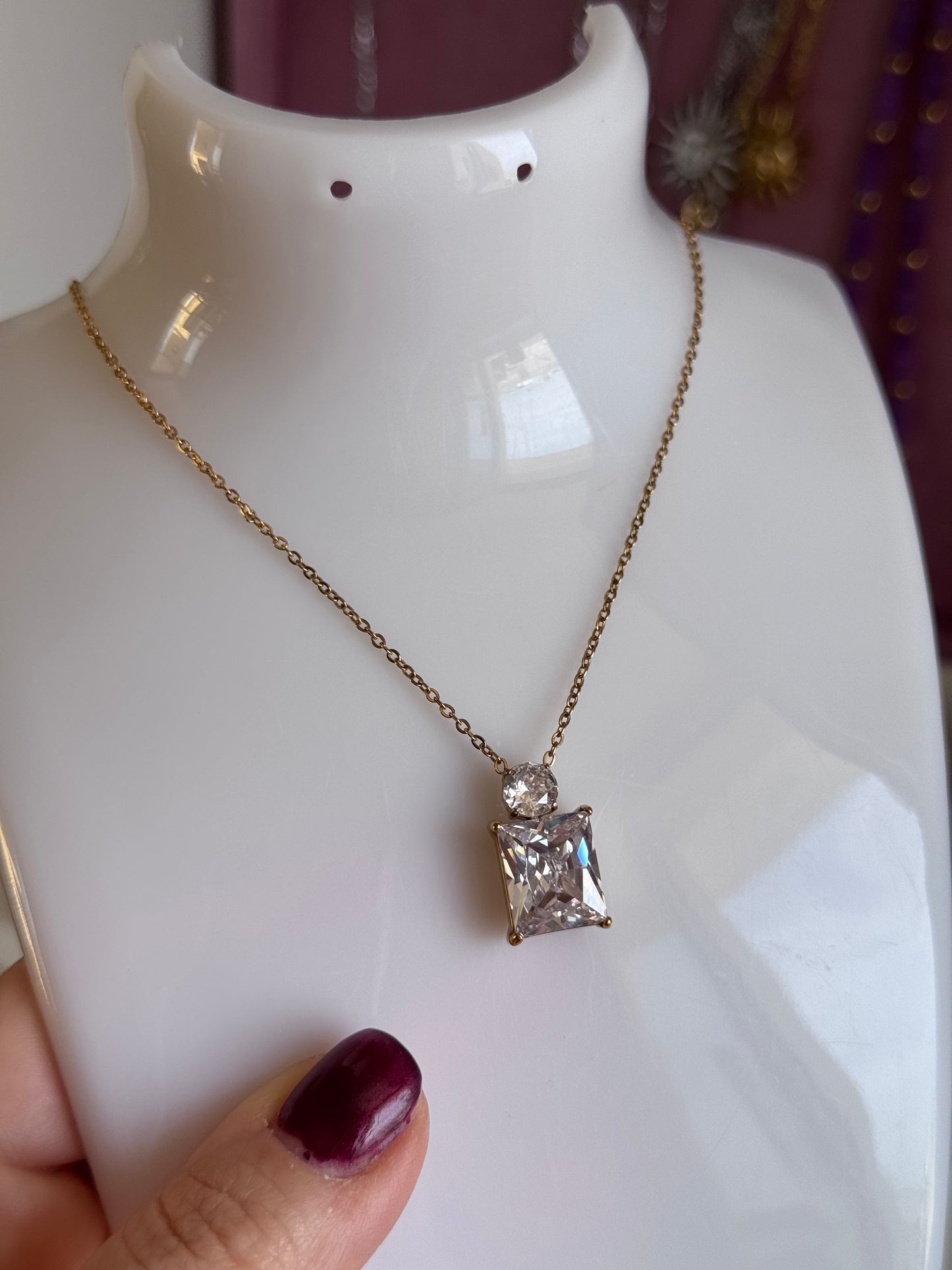 Collana quadrotto prezioso