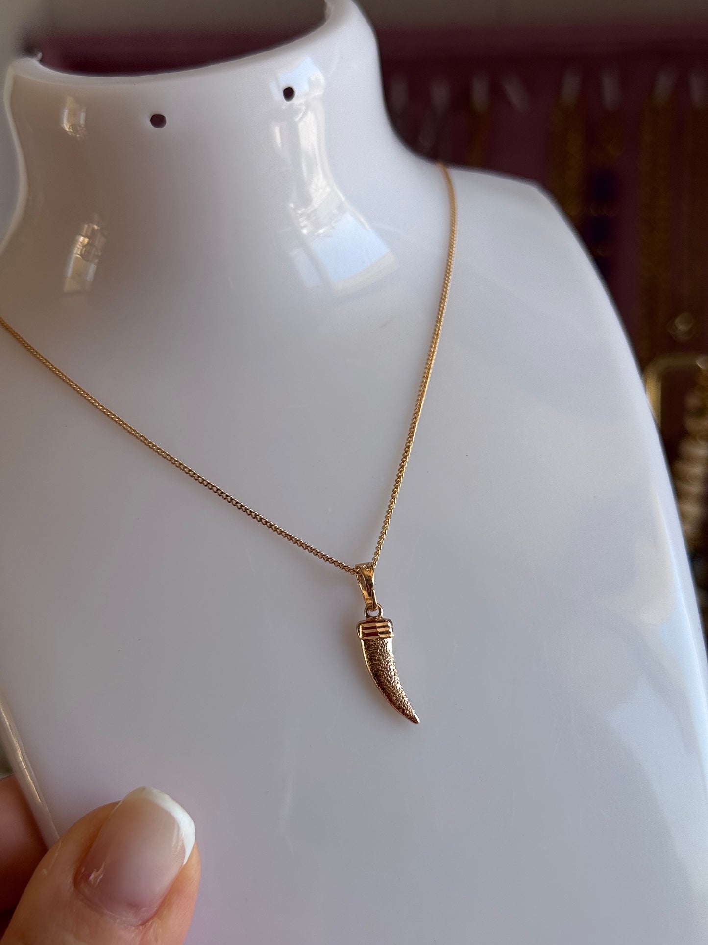 Collana cornetto lavorato