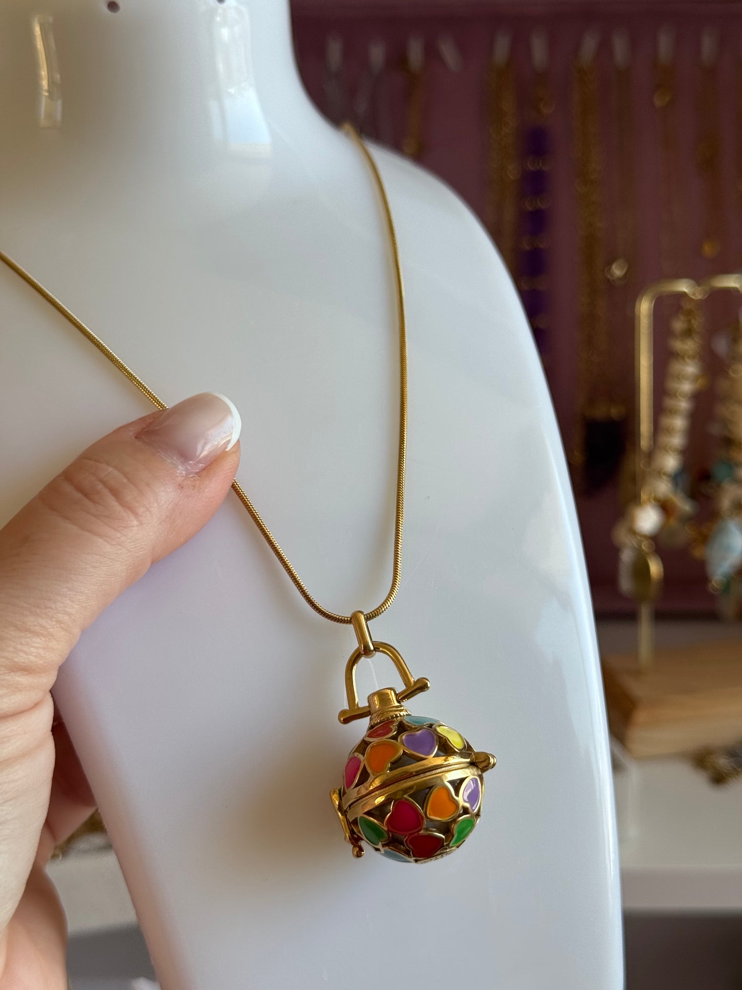 Collana chiama angeli cuoricini