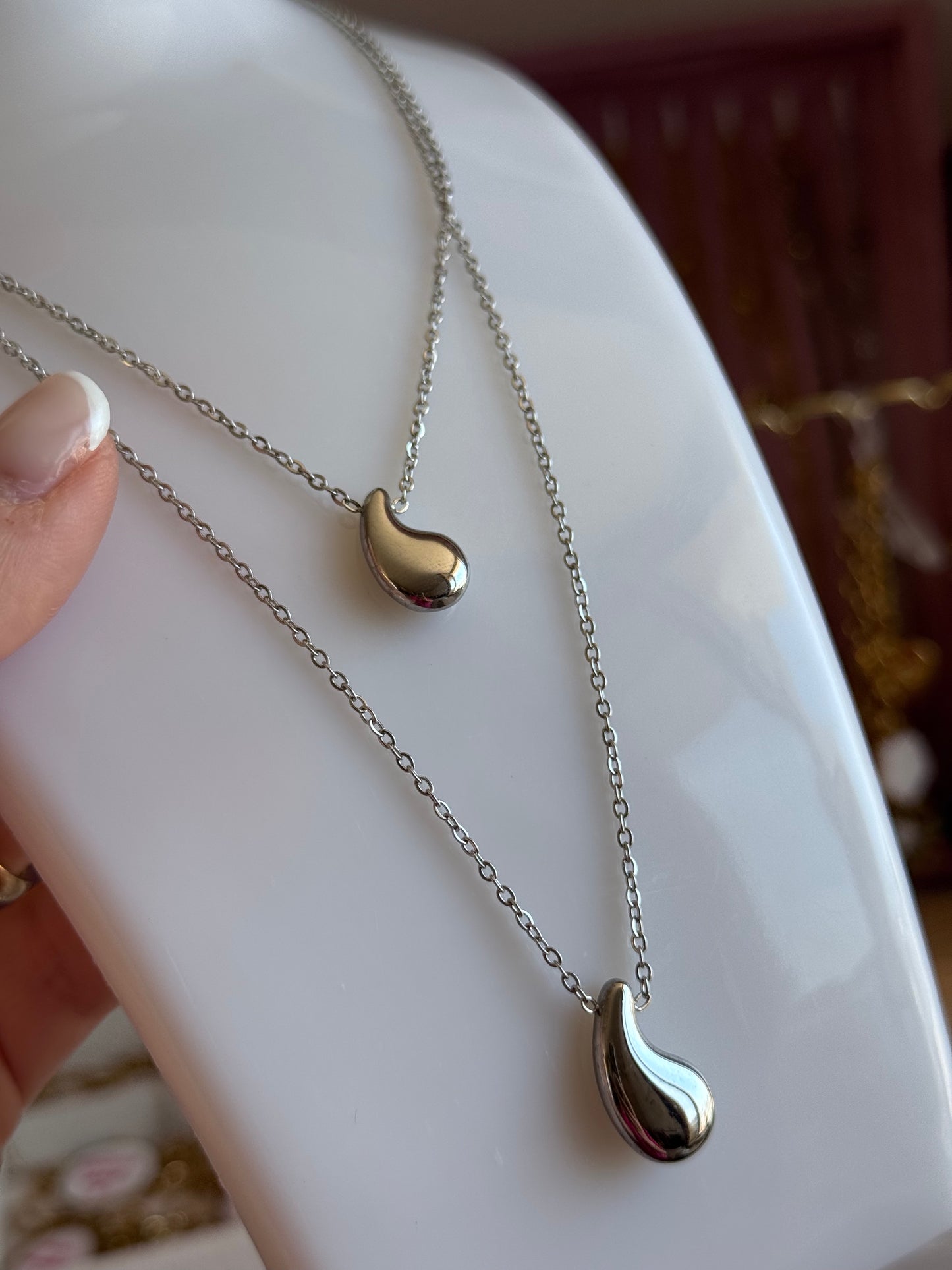 Collana doppio giro di goccioline