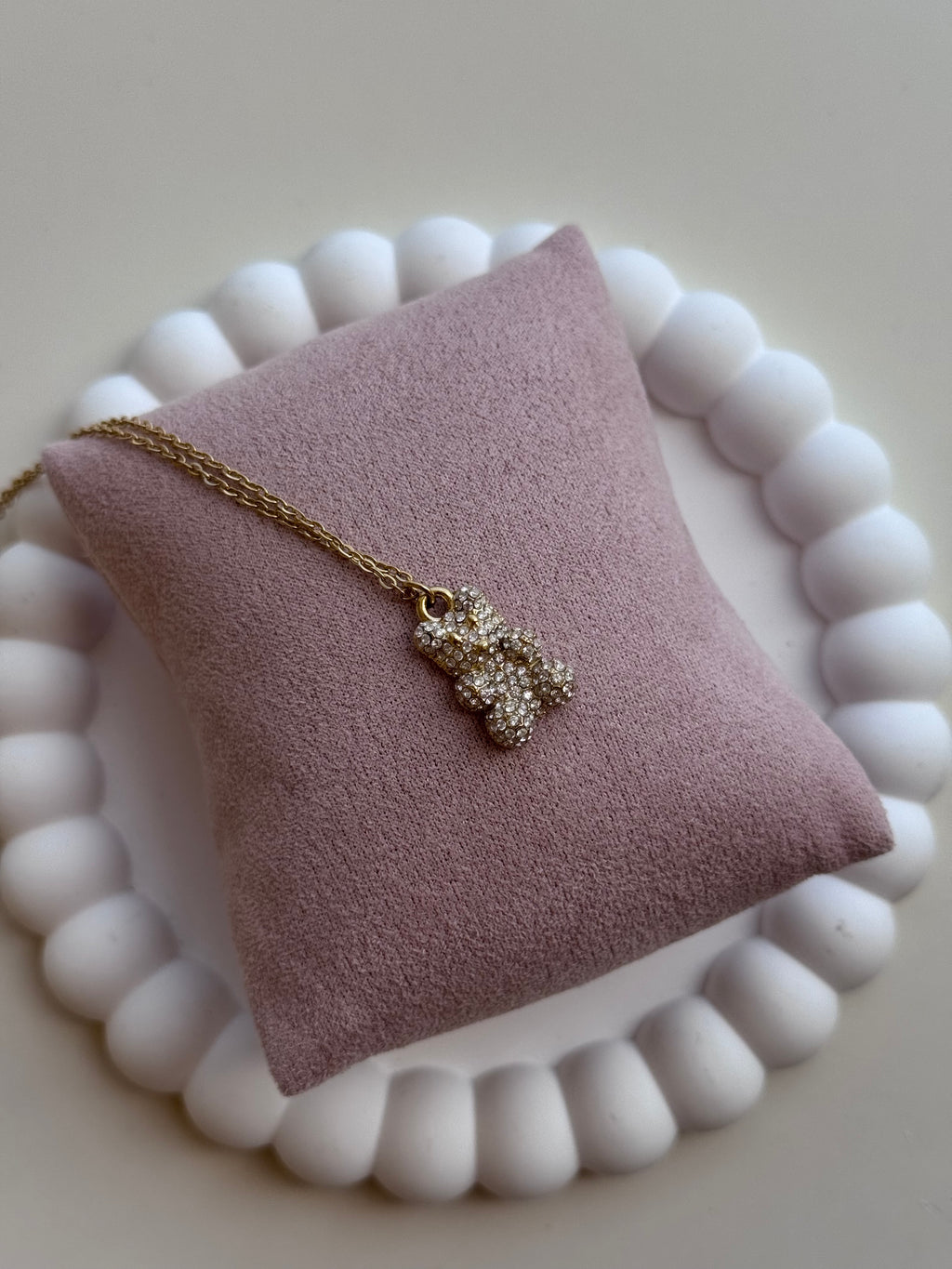 Collana orsetto strass