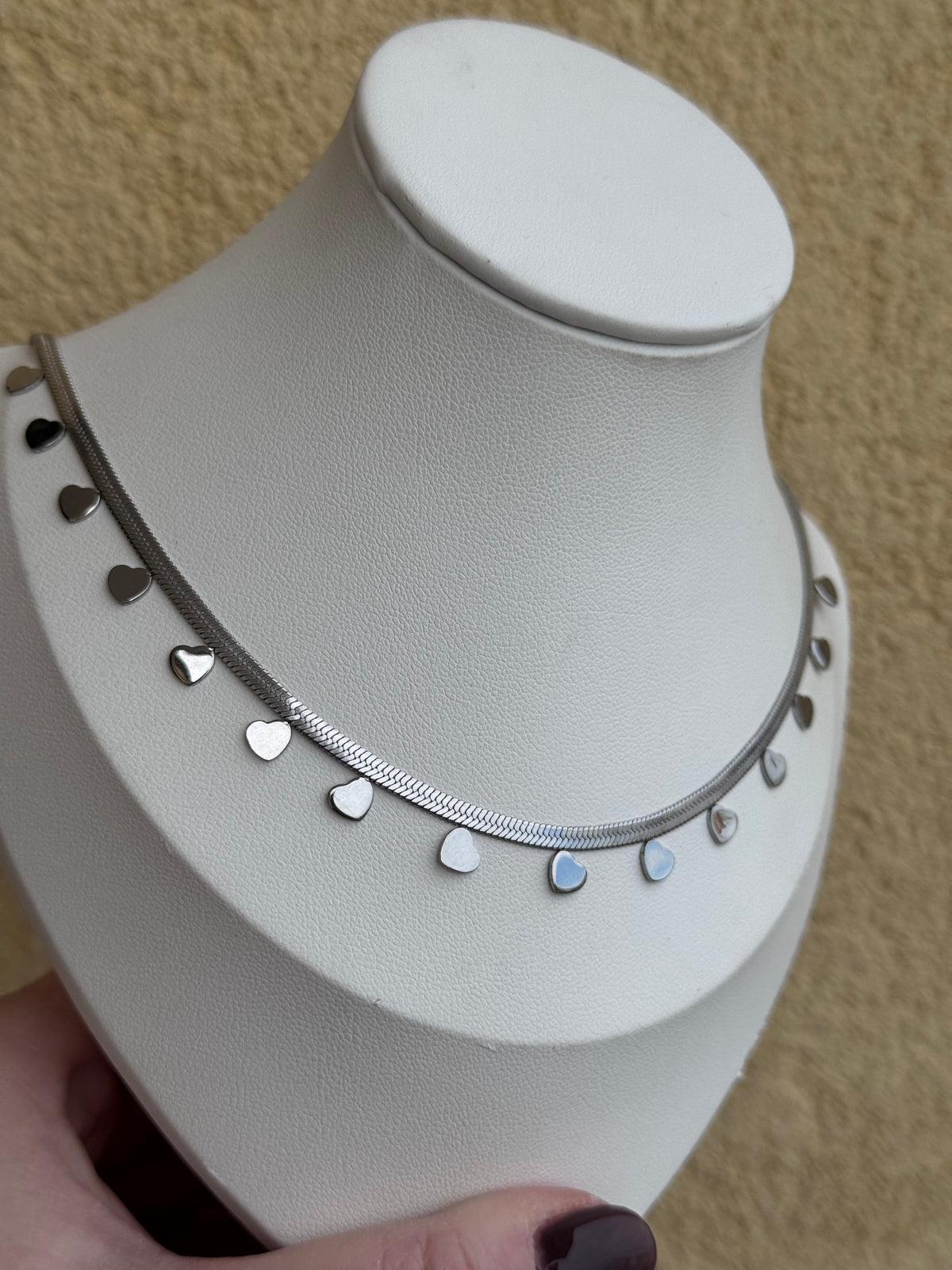 Collana snake e cuori