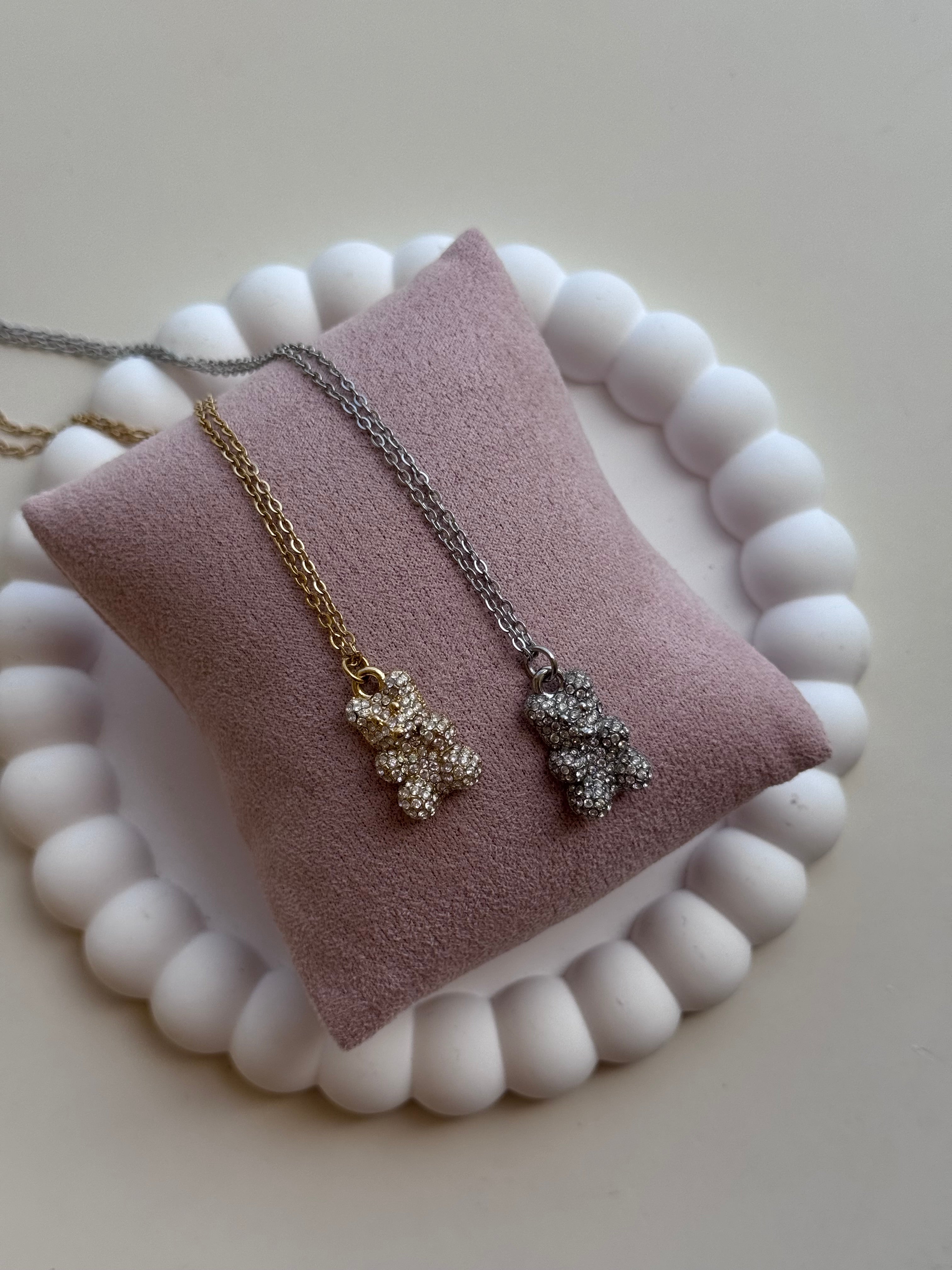 Collana orsetto strass