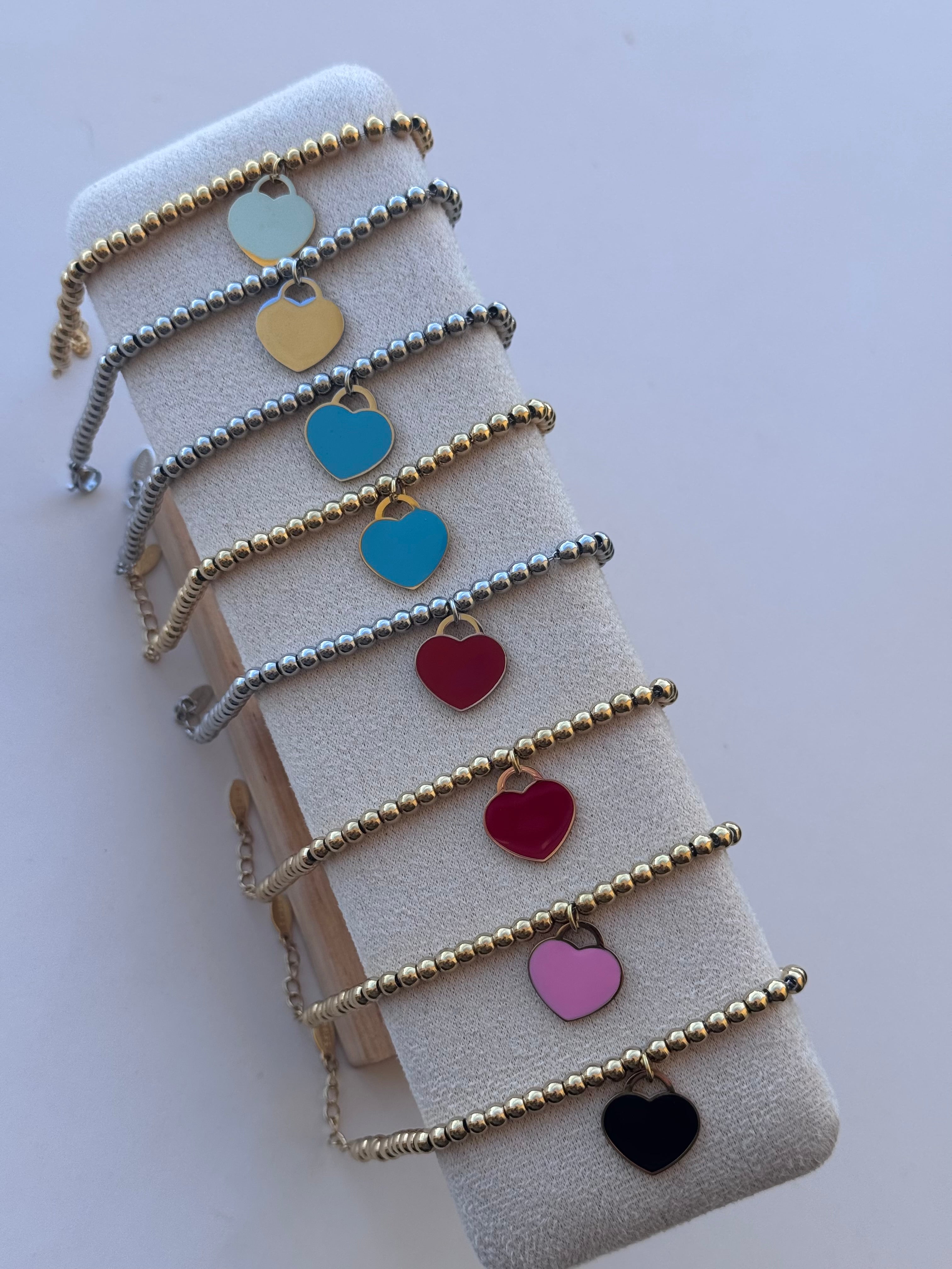 Bracciale sfere di cuore