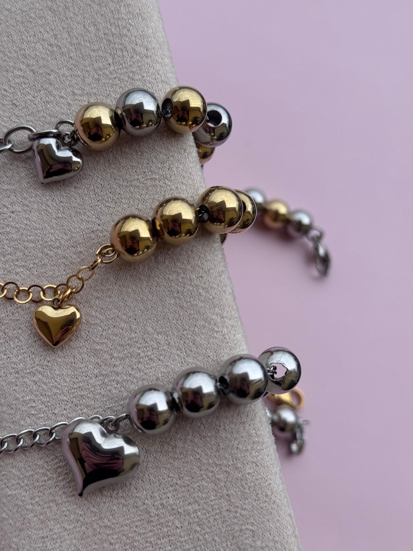 Bracciali sonagli e cuoricini
