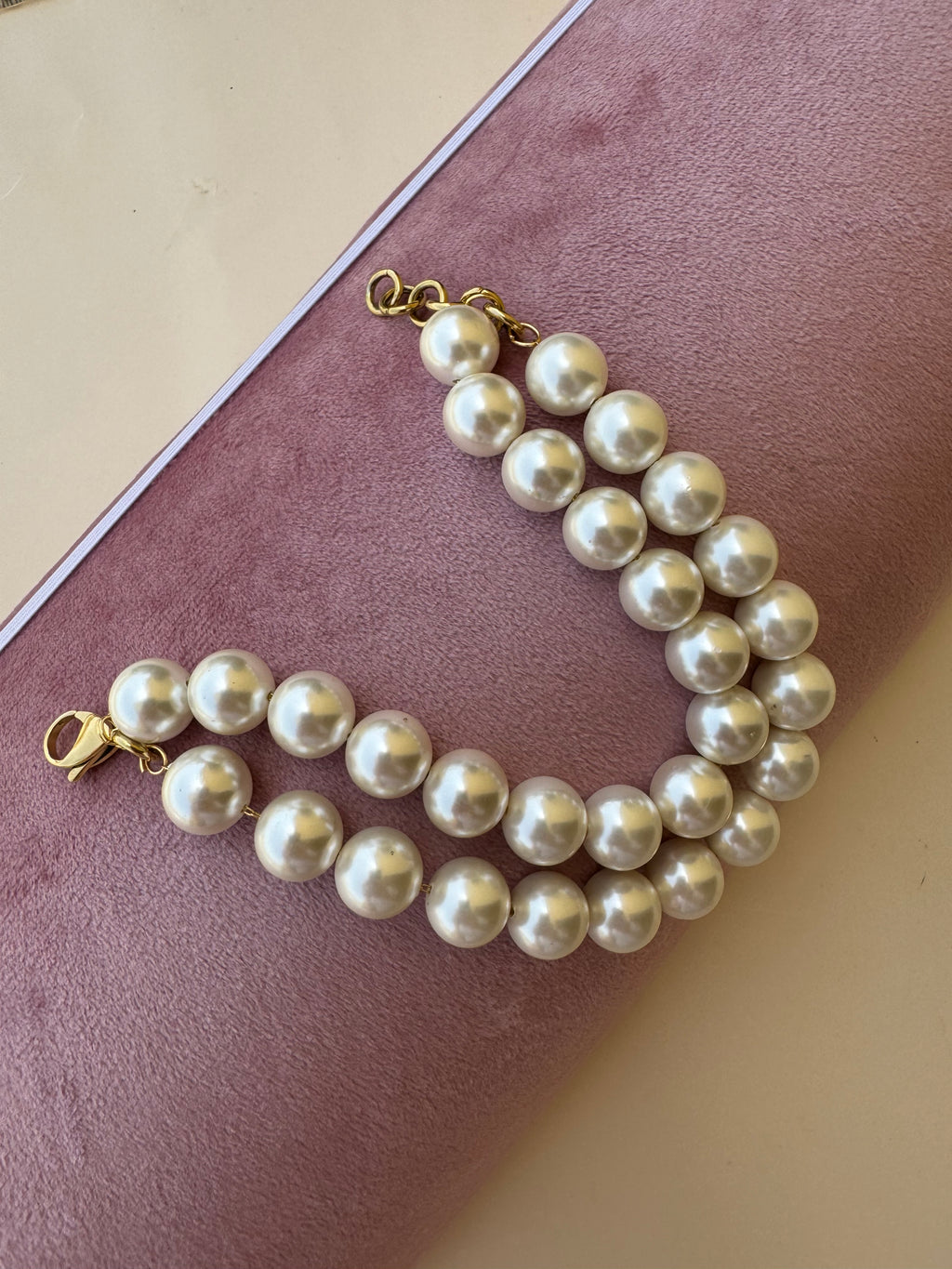 Bracciale perle big a doppio giro