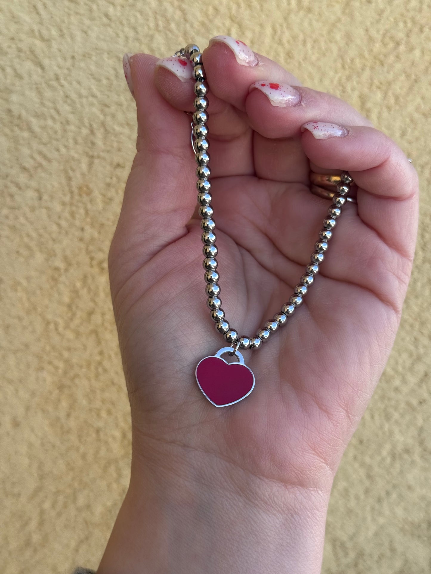 Bracciale sfere di cuore