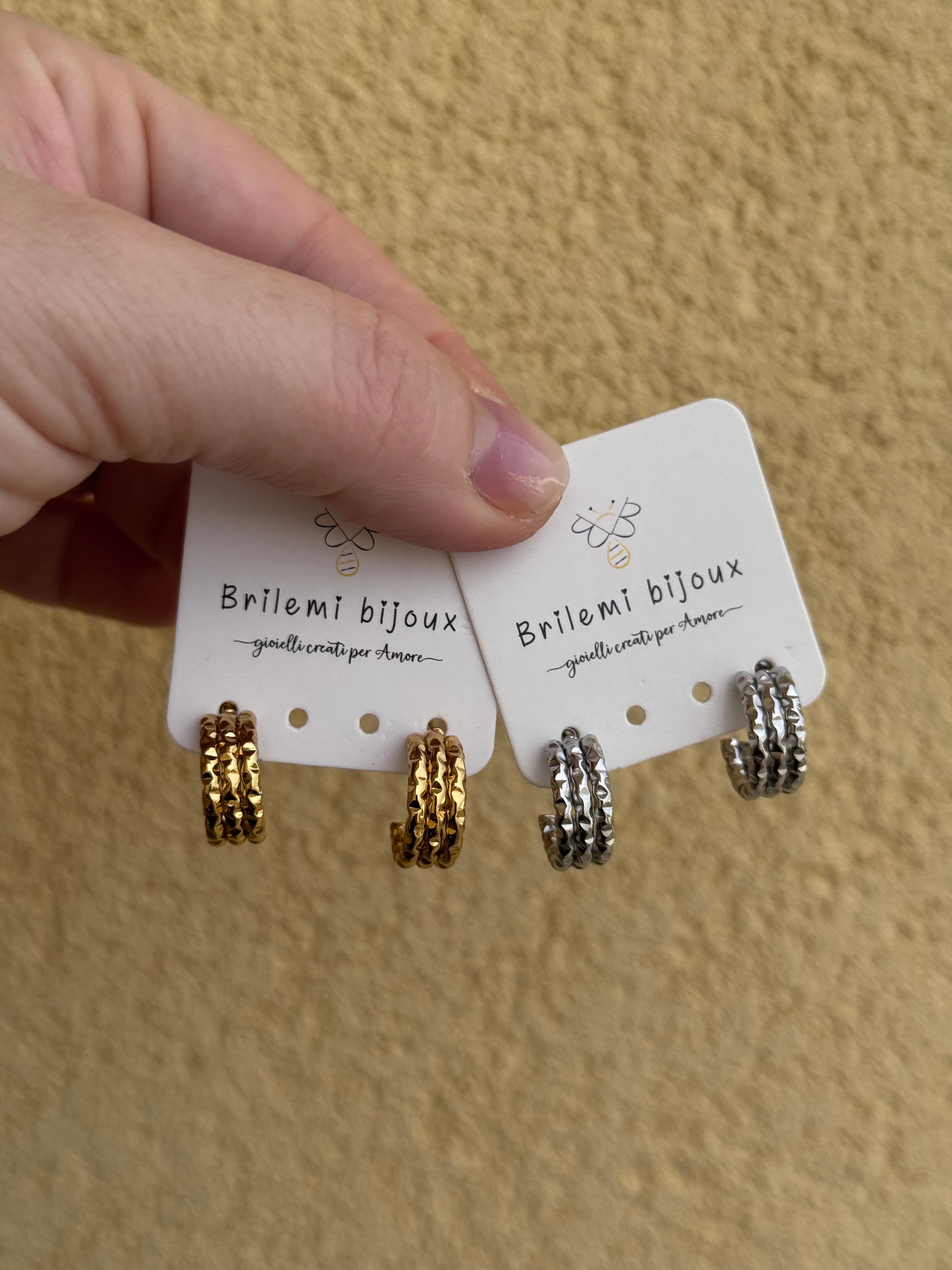 Orecchini doppio brill
