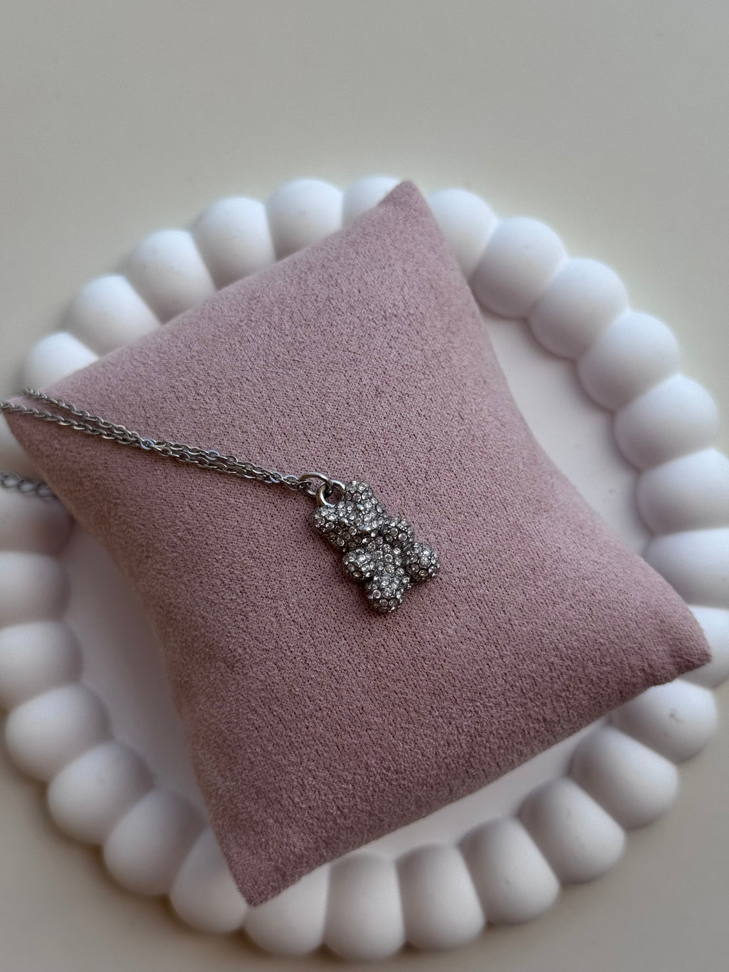 Collana orsetto strass