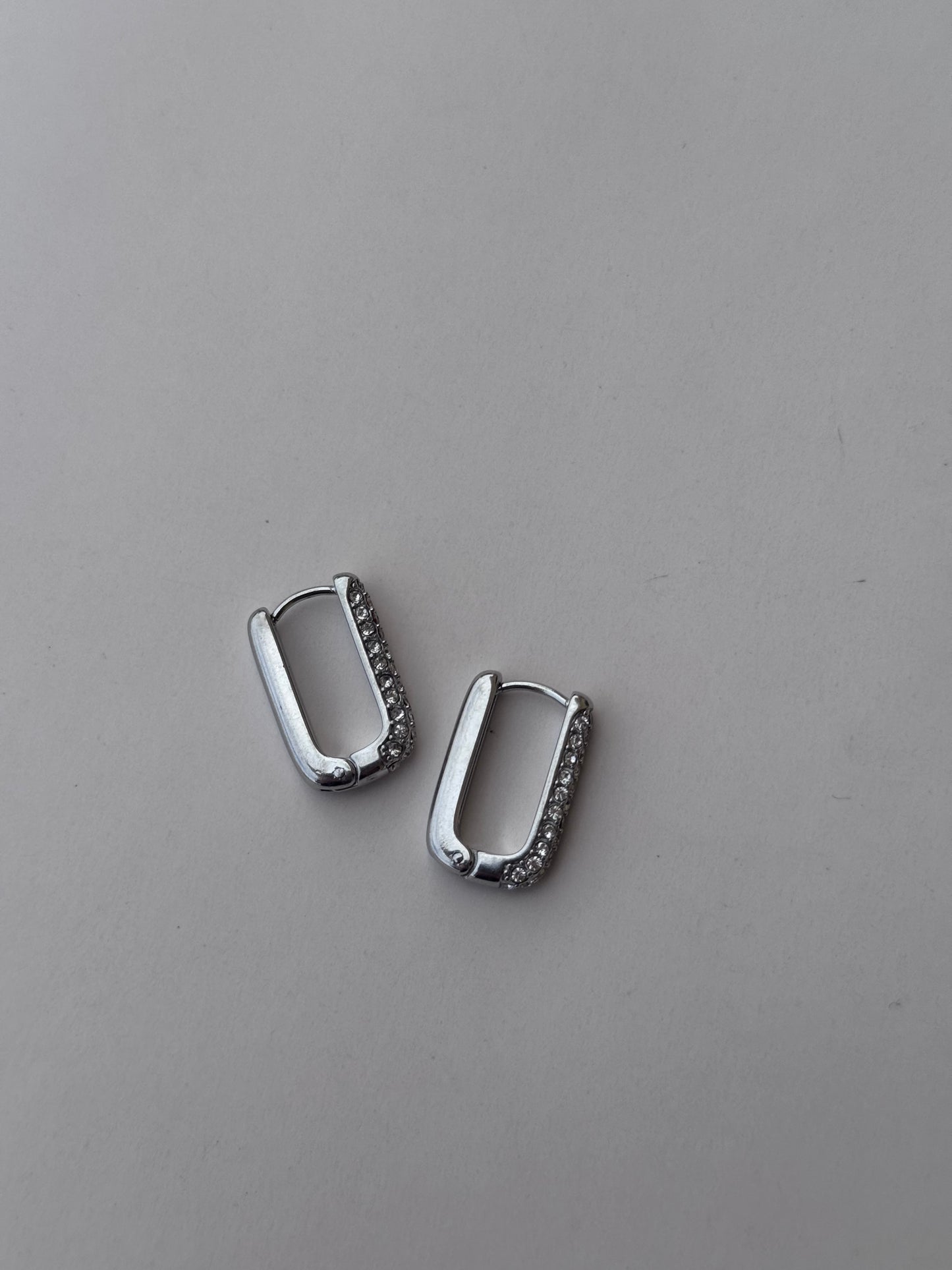 Orecchini baguette strass