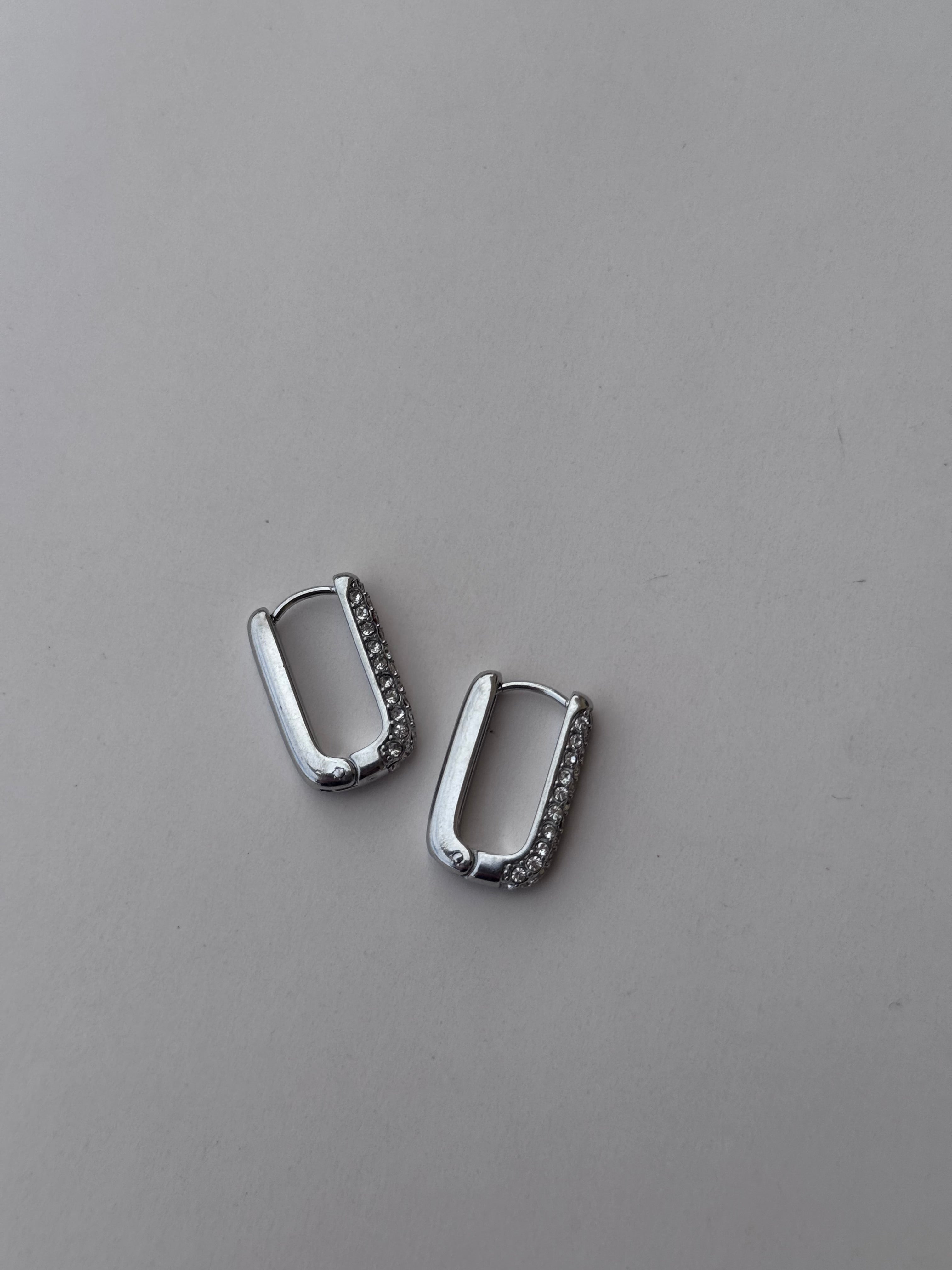 Orecchini baguette strass