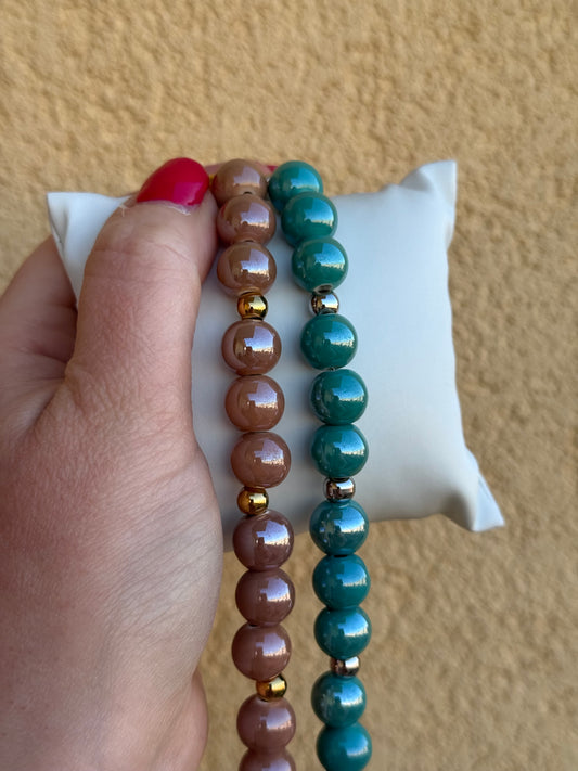 Bracciali sfere ceramica