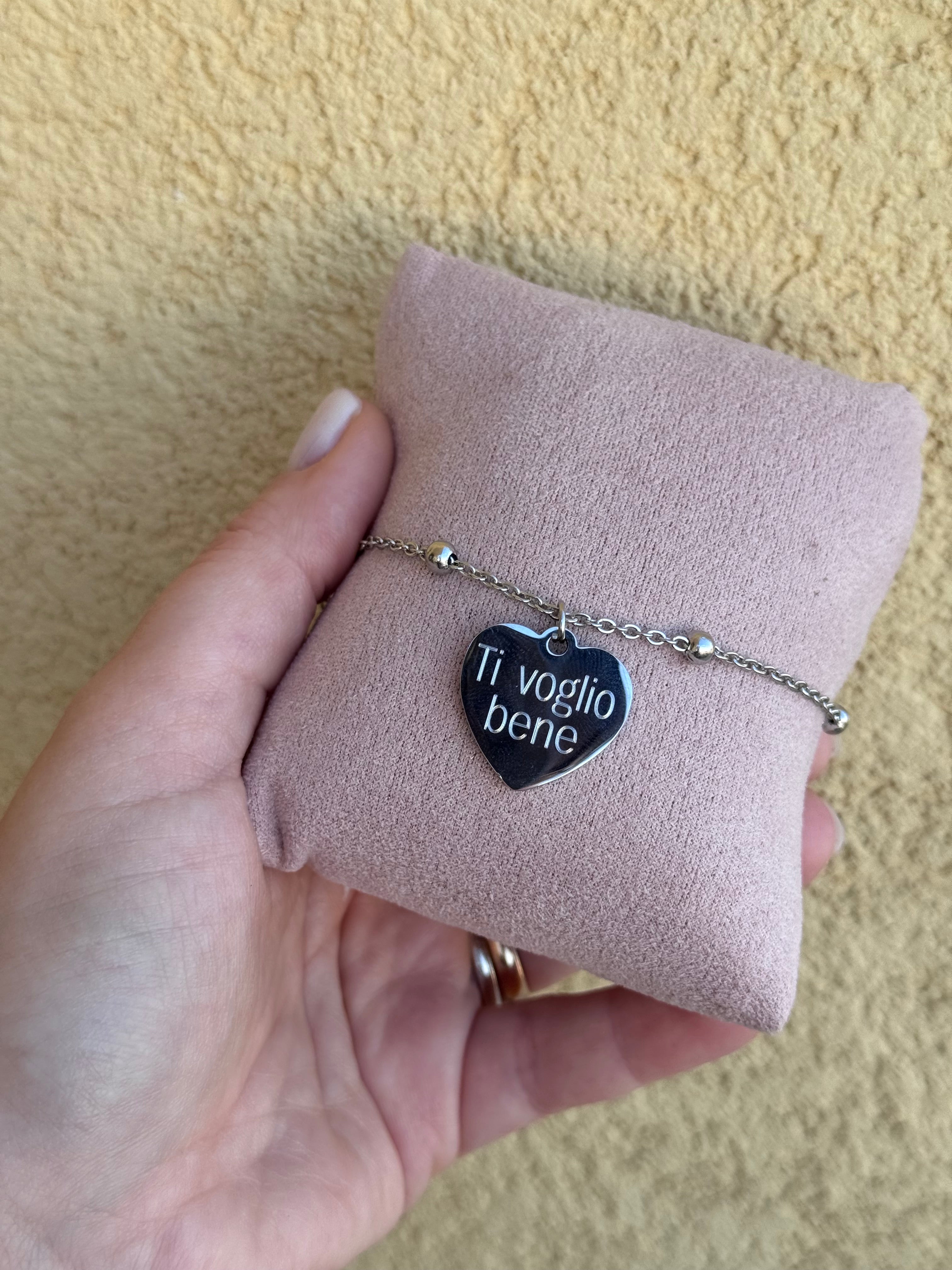 Bracciale cuore sferette