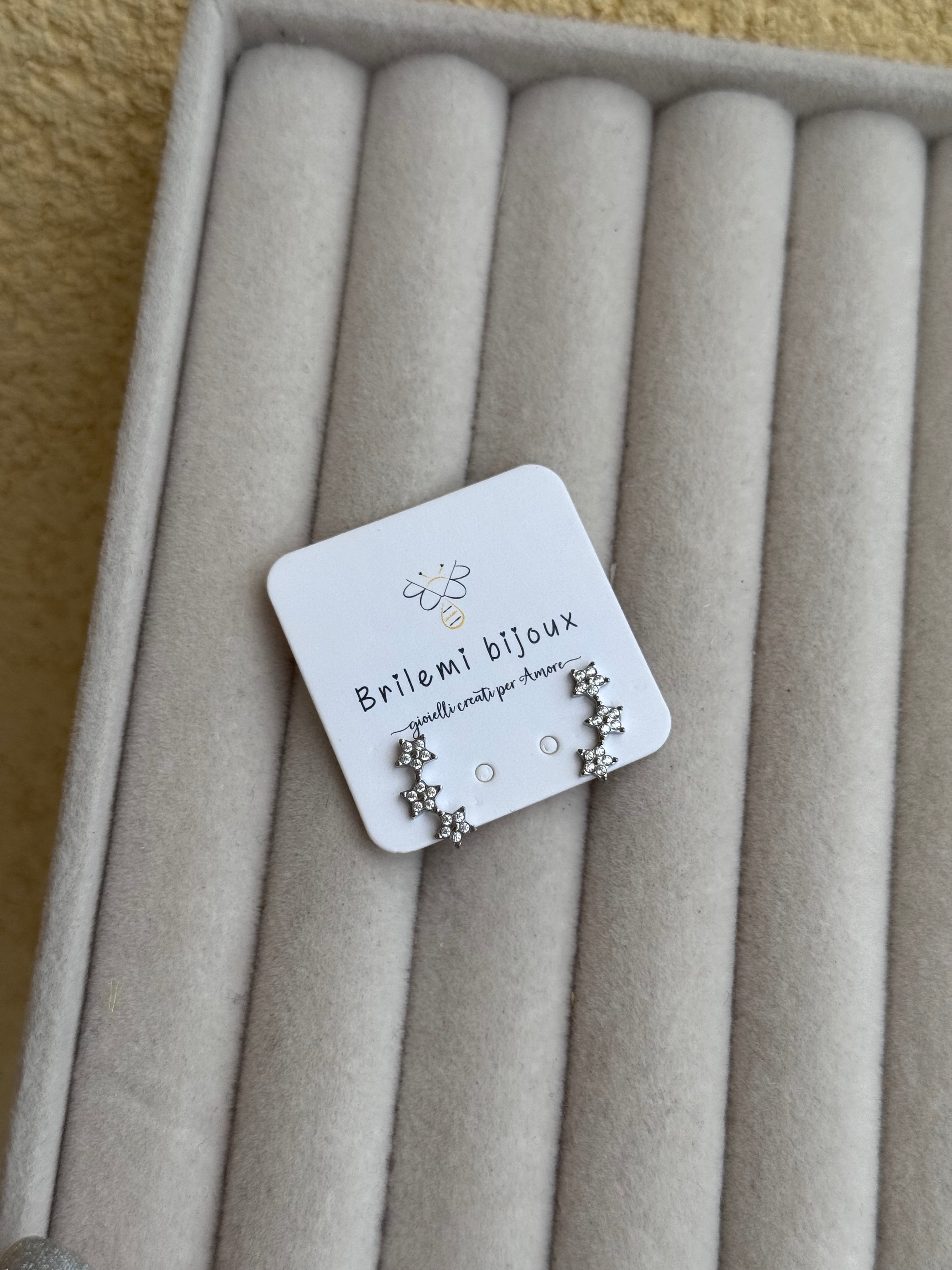 Orecchini tris di stelline