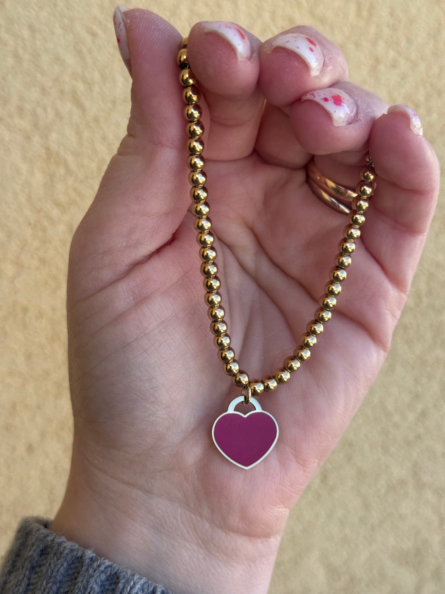 Bracciale sfere di cuore