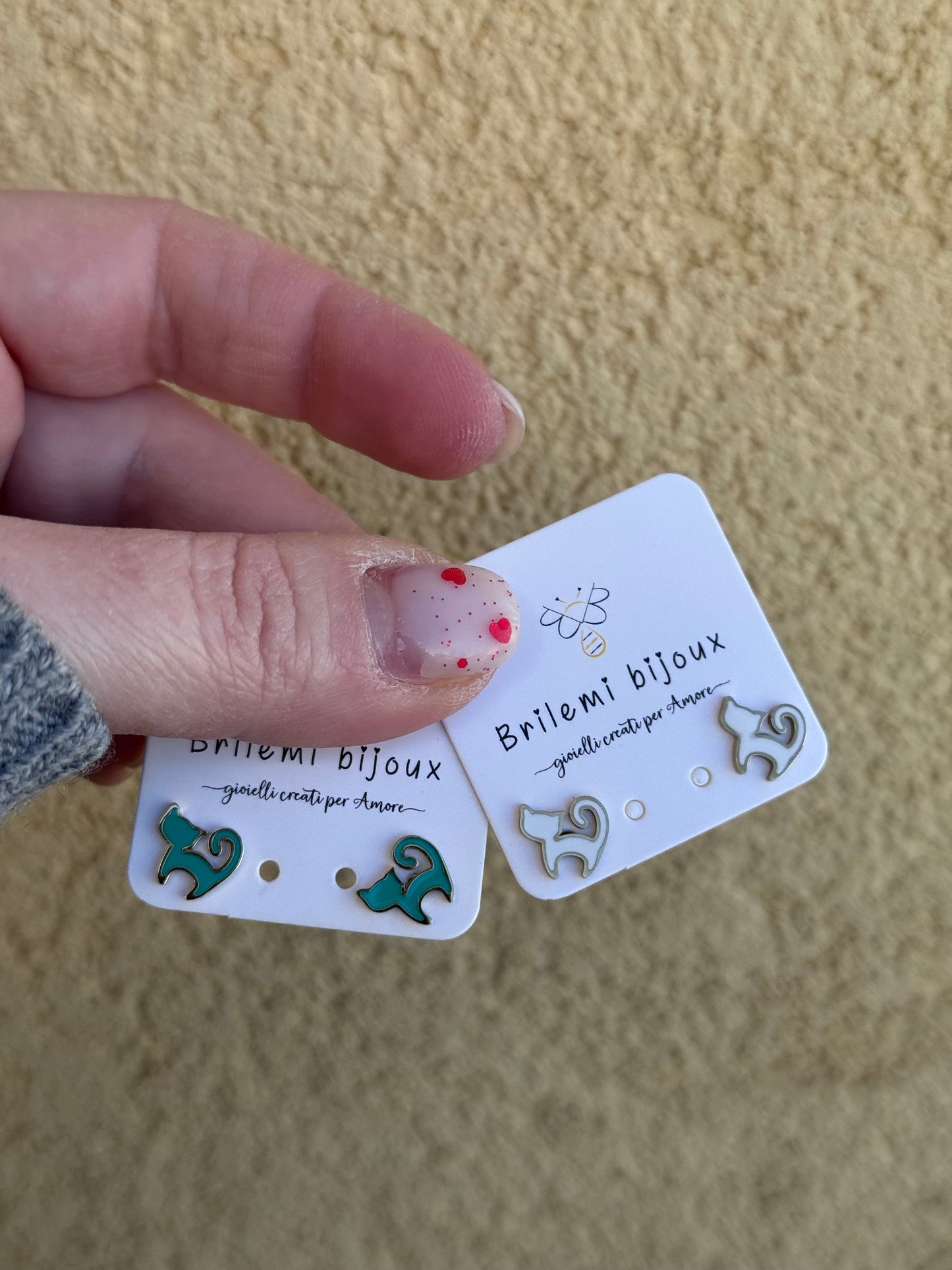 Orecchini bimba gattino