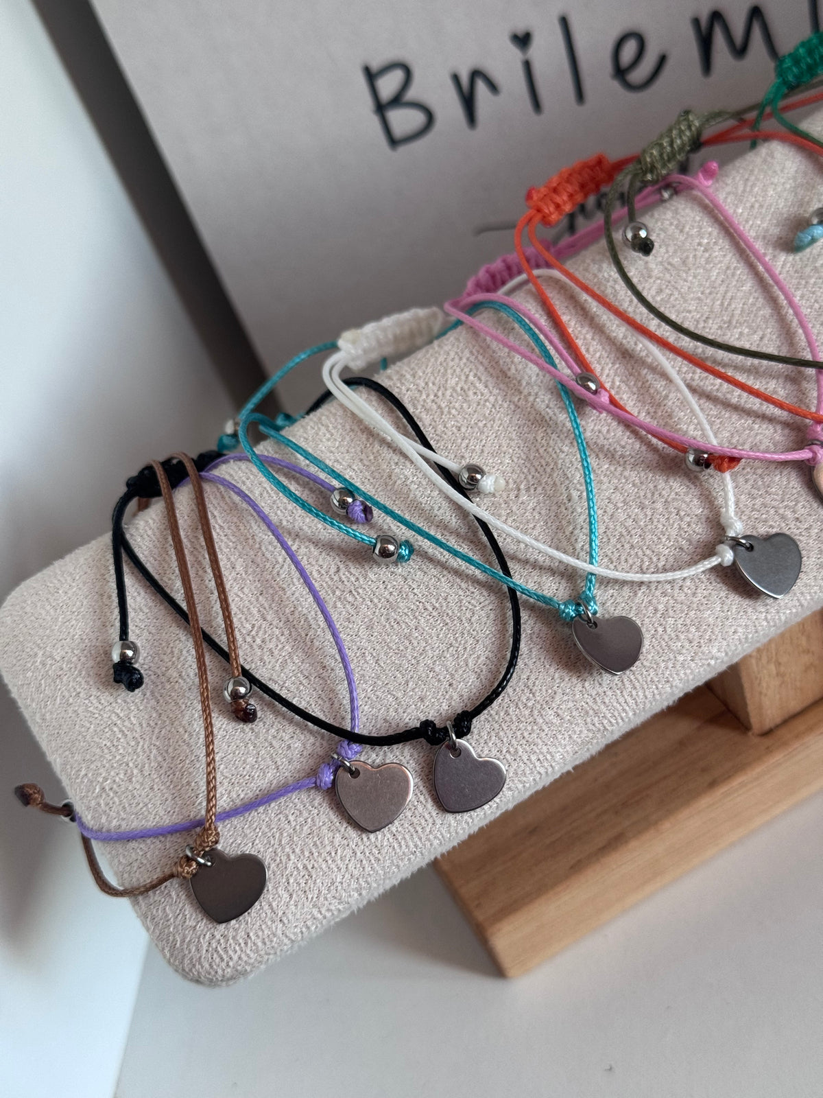 Bracciale CUORE nodo macramè -Festa dei Nonni-