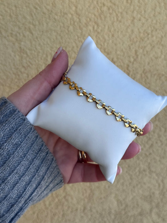 Bracciale cuori Gold