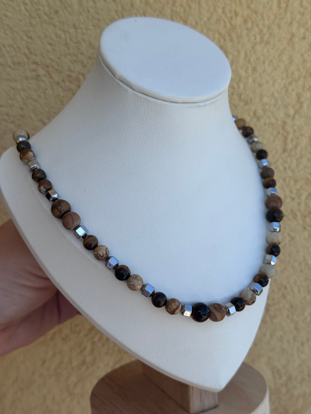 Collana uomo sfumature di marrone