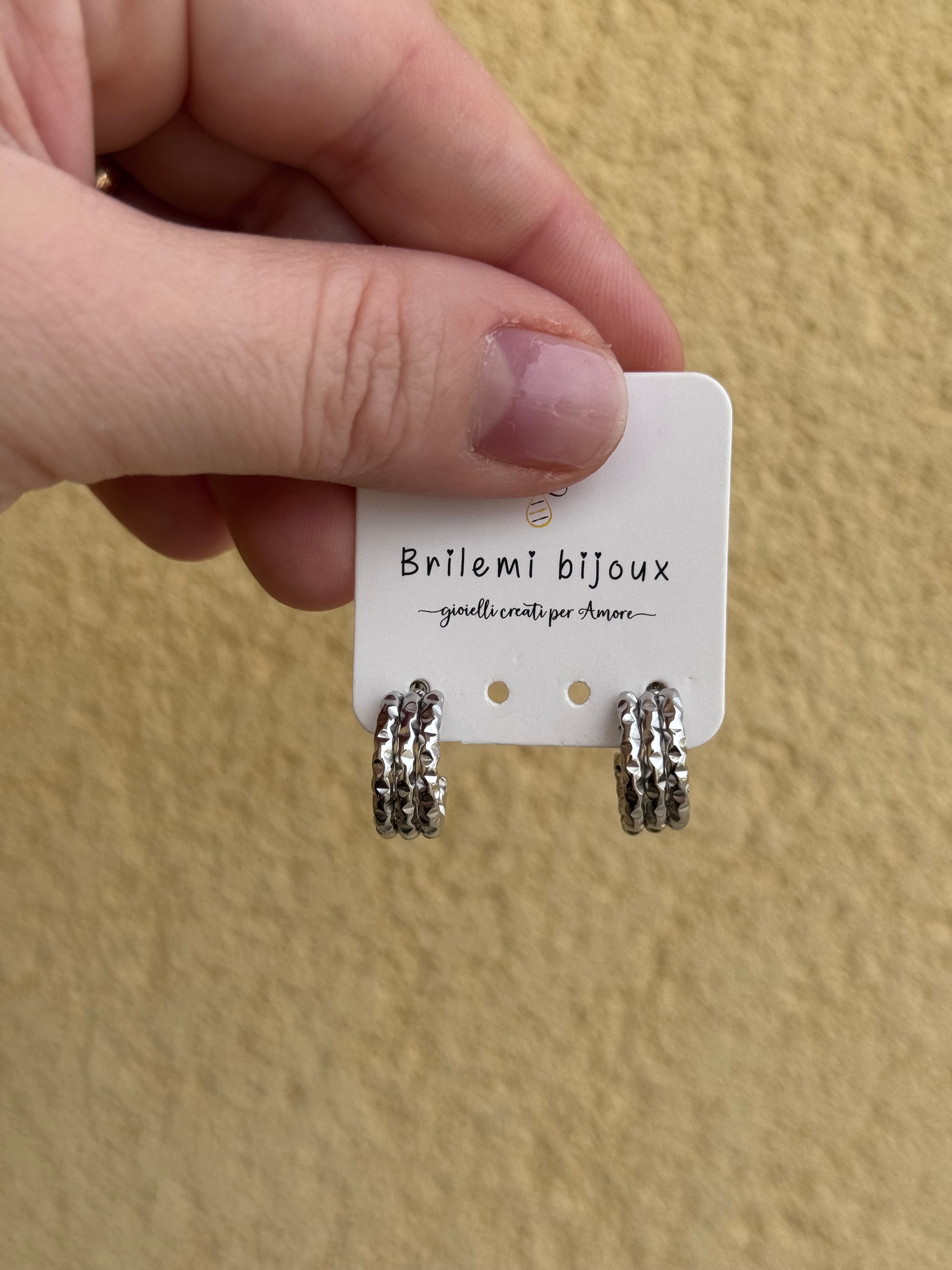 Orecchini doppio brill