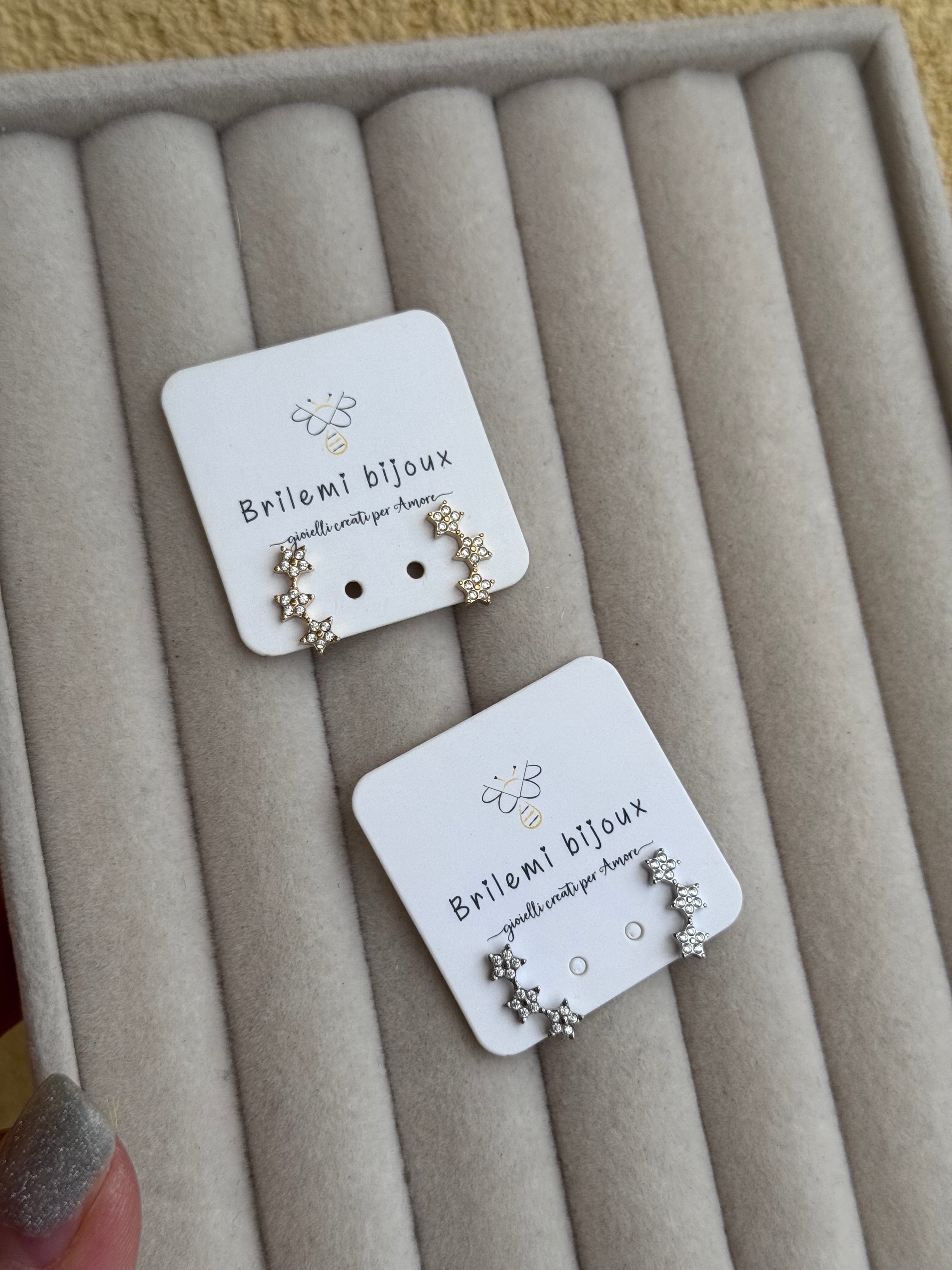 Orecchini tris di stelline