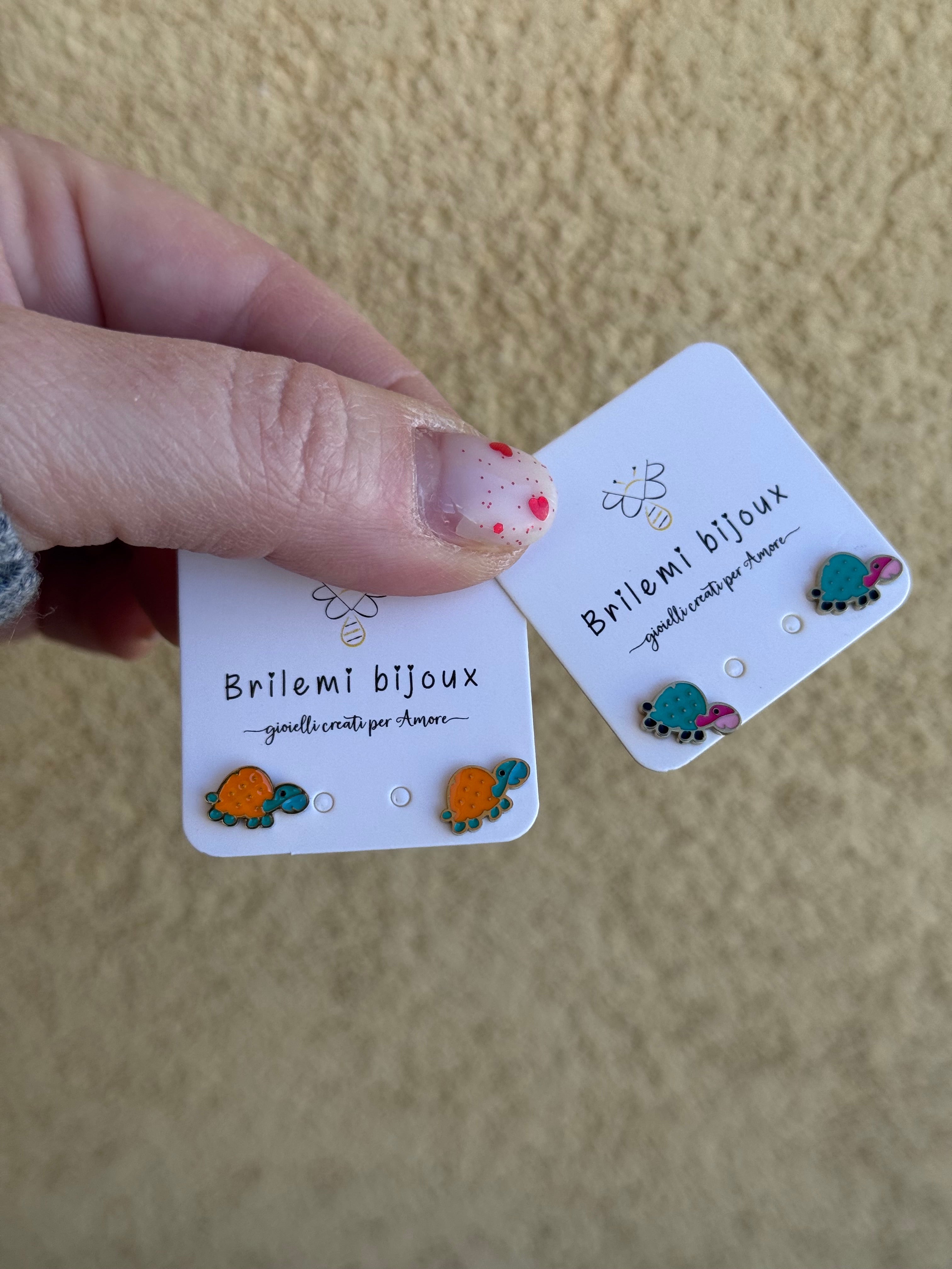 Orecchini bimba tartarughine