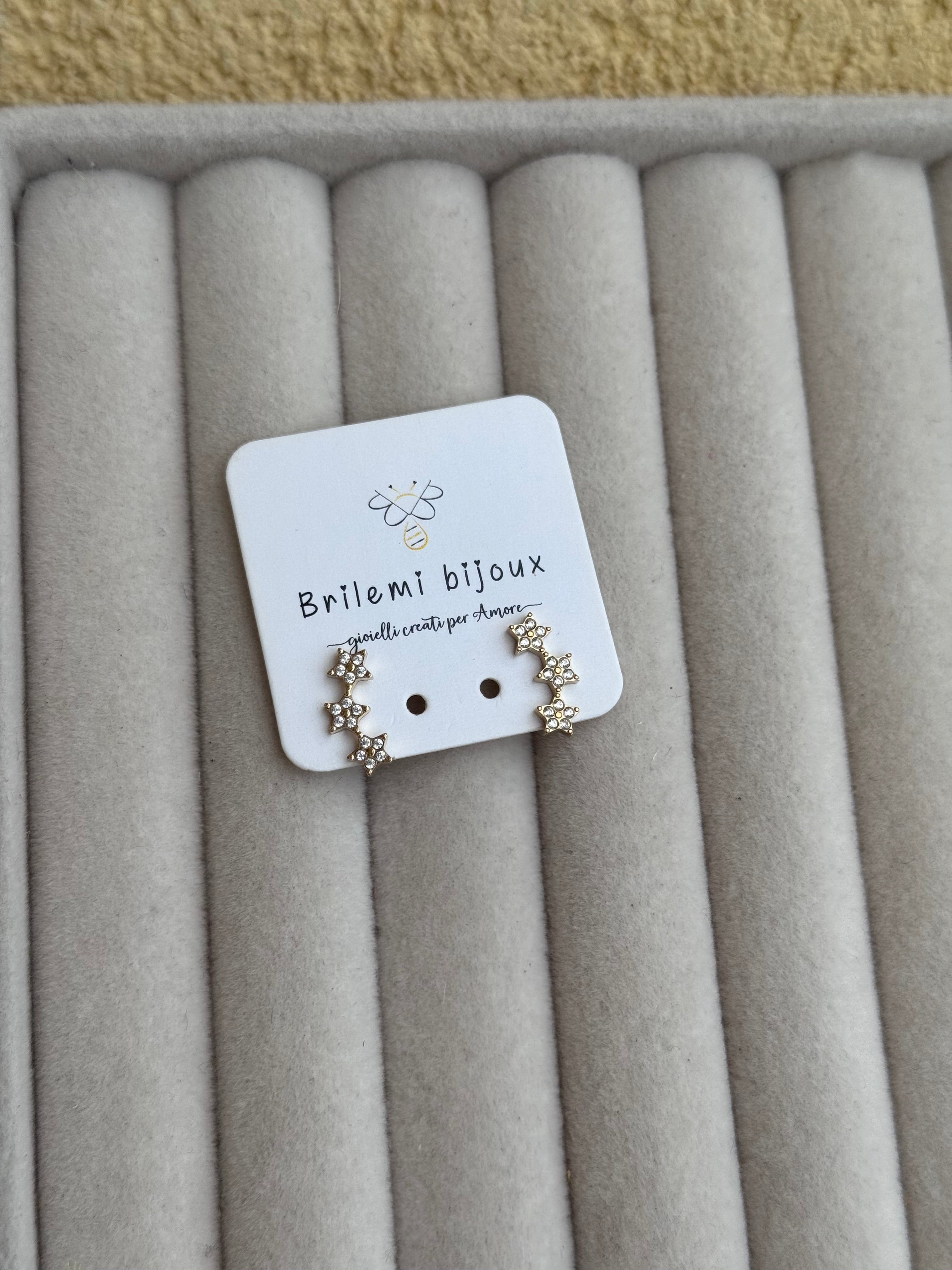 Orecchini tris di stelline