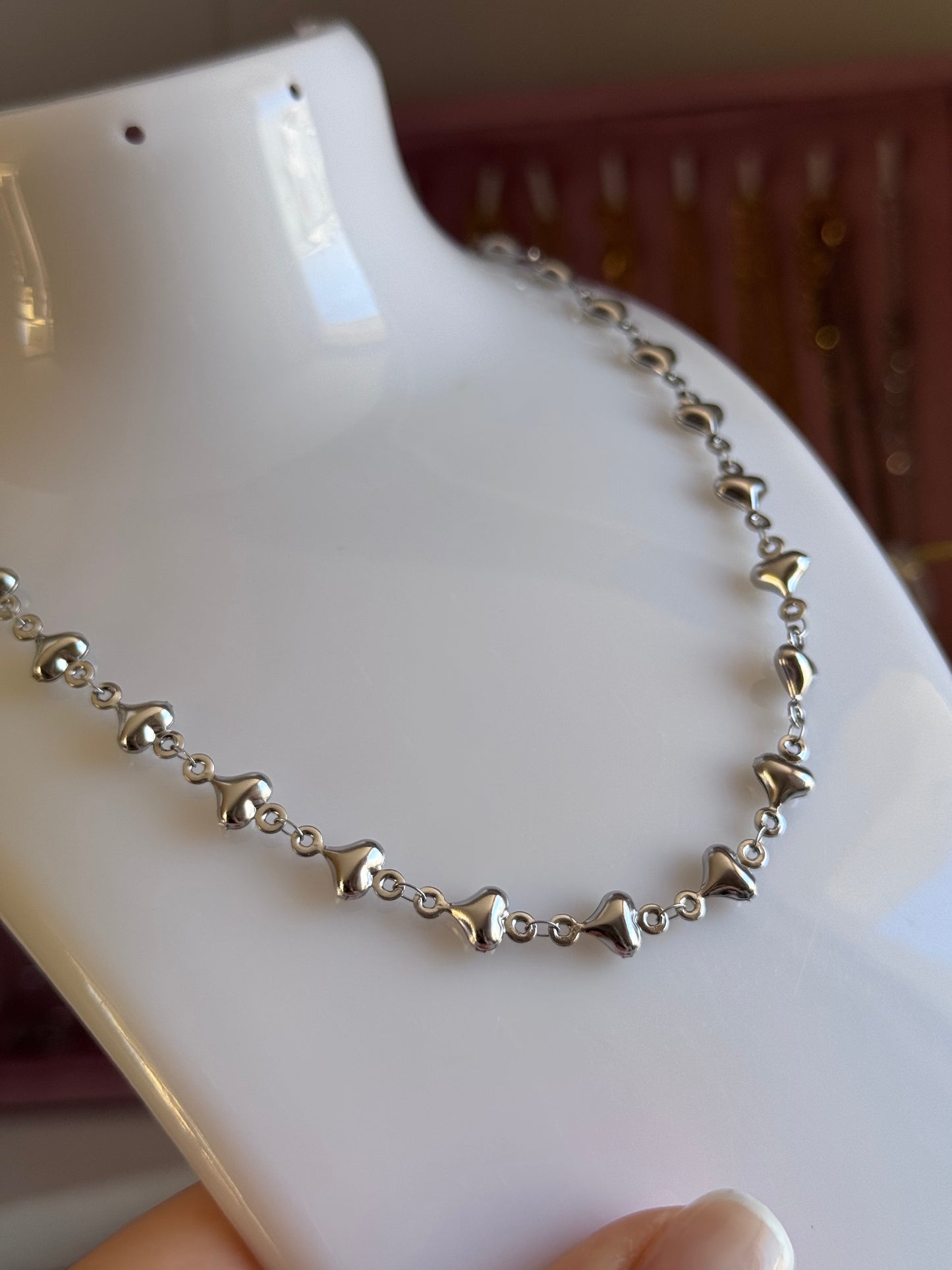 Collana cuoricini sonagli