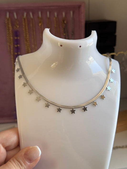 Collana snake stelline