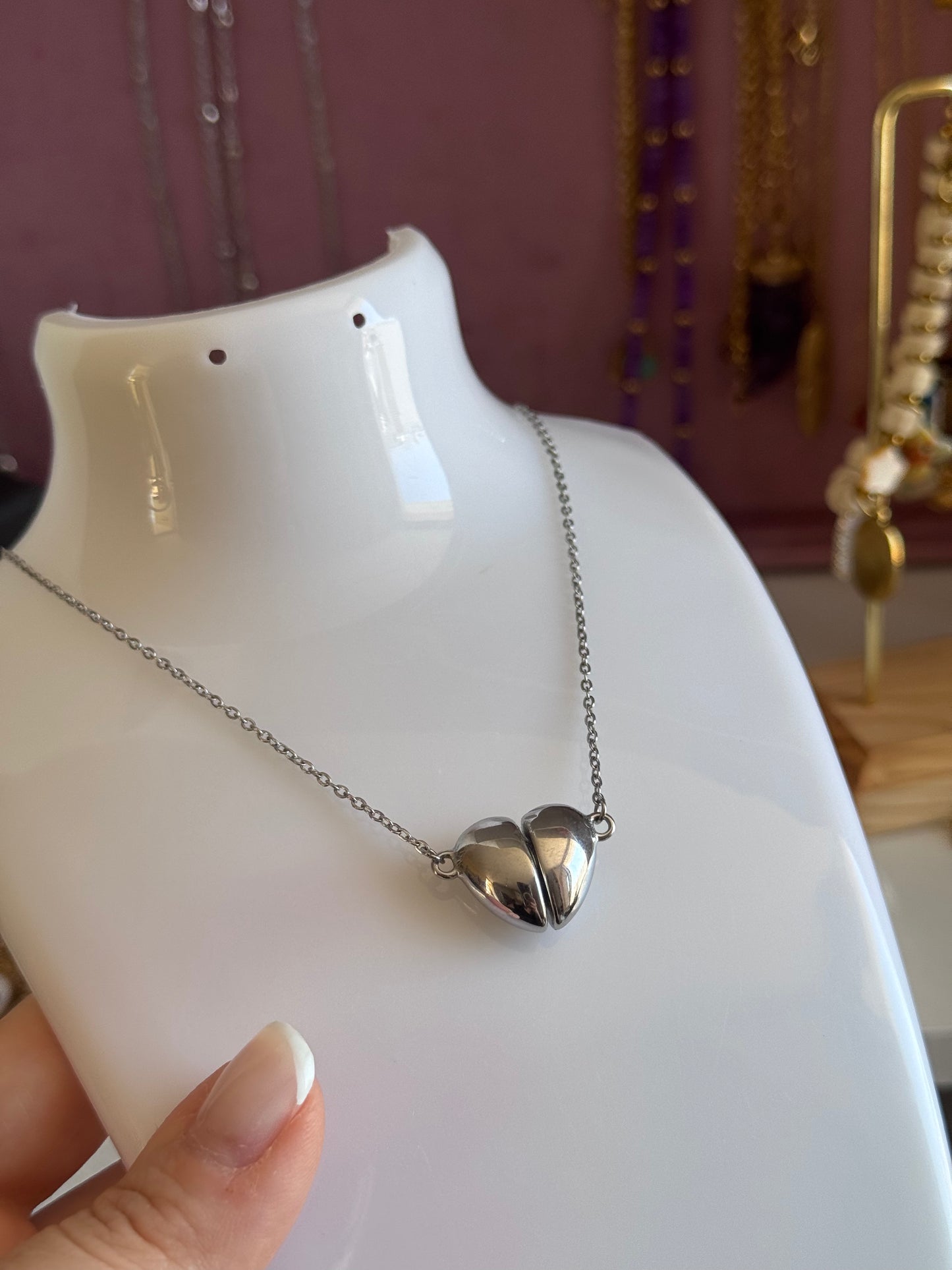 Collana cuore calamita