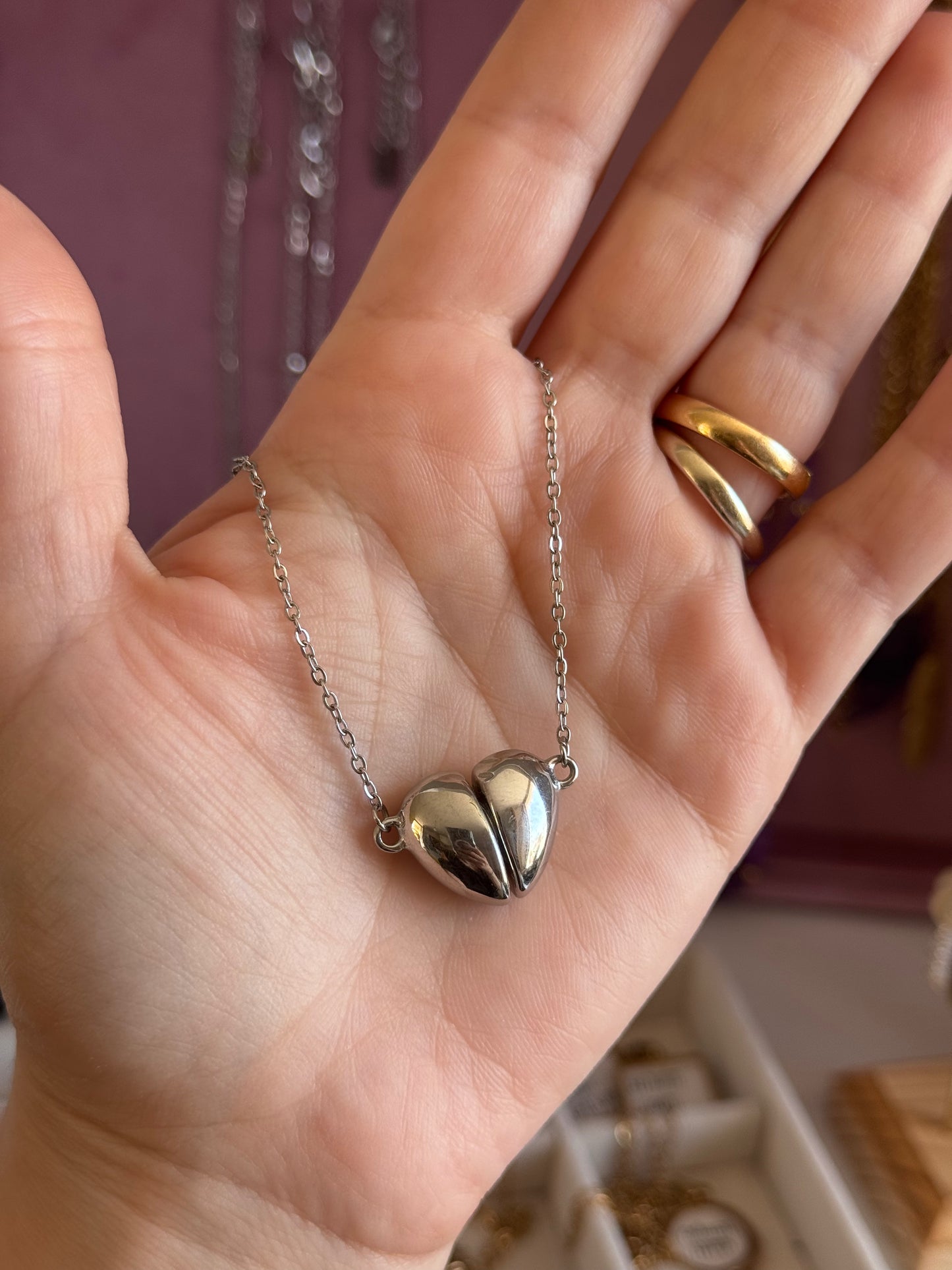 Collana cuore calamita