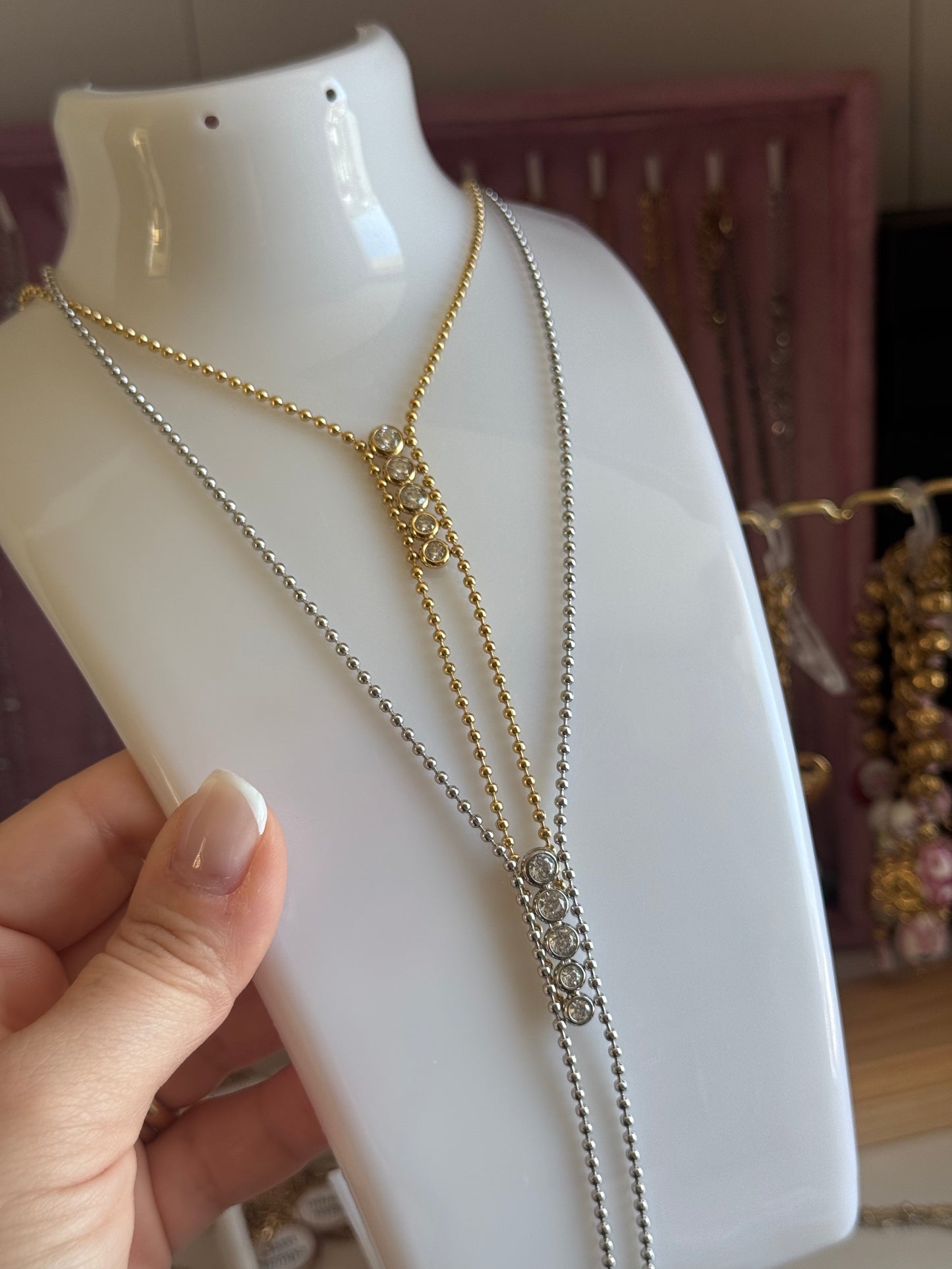Collana preziosa cascata