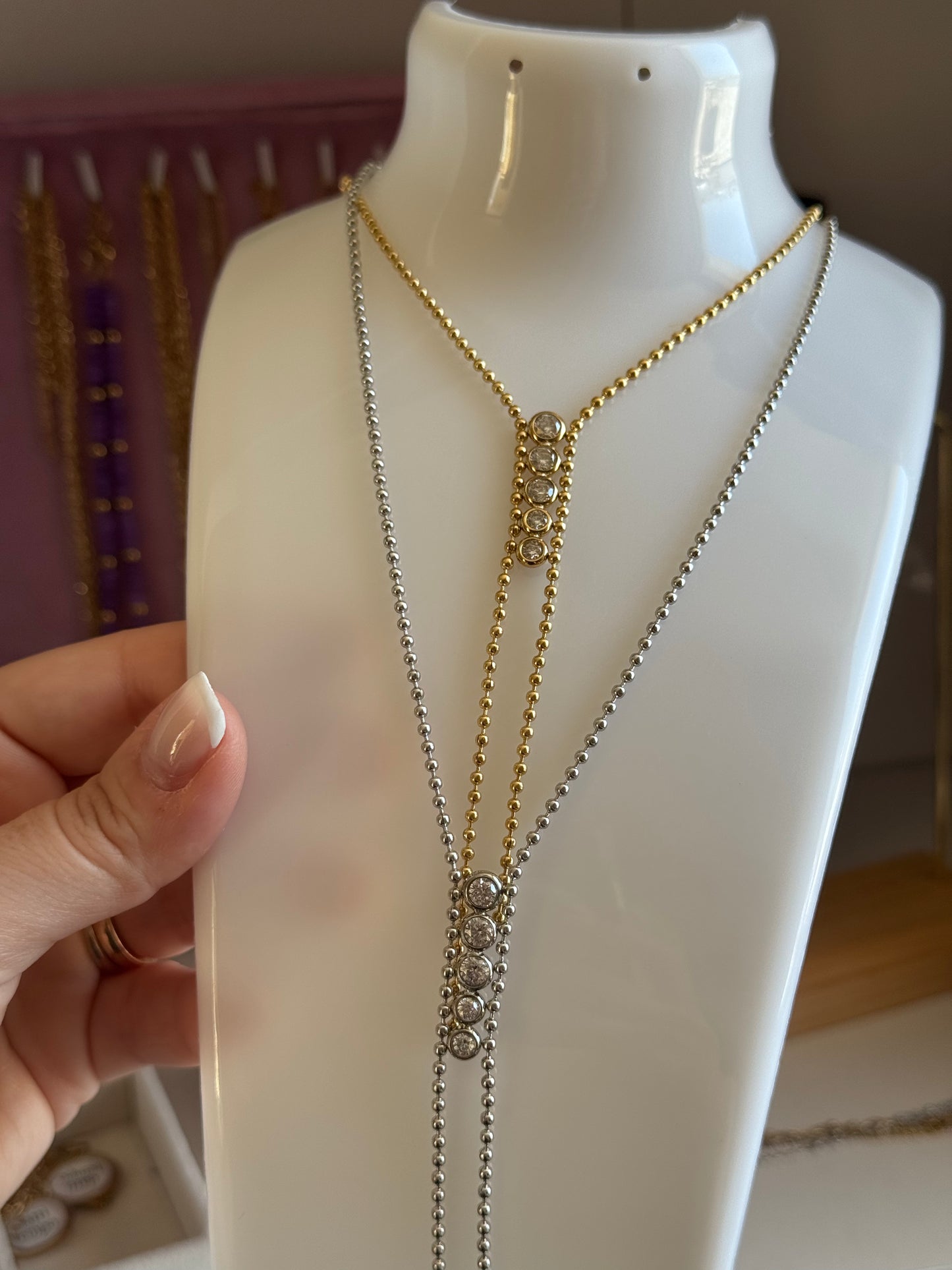 Collana preziosa cascata