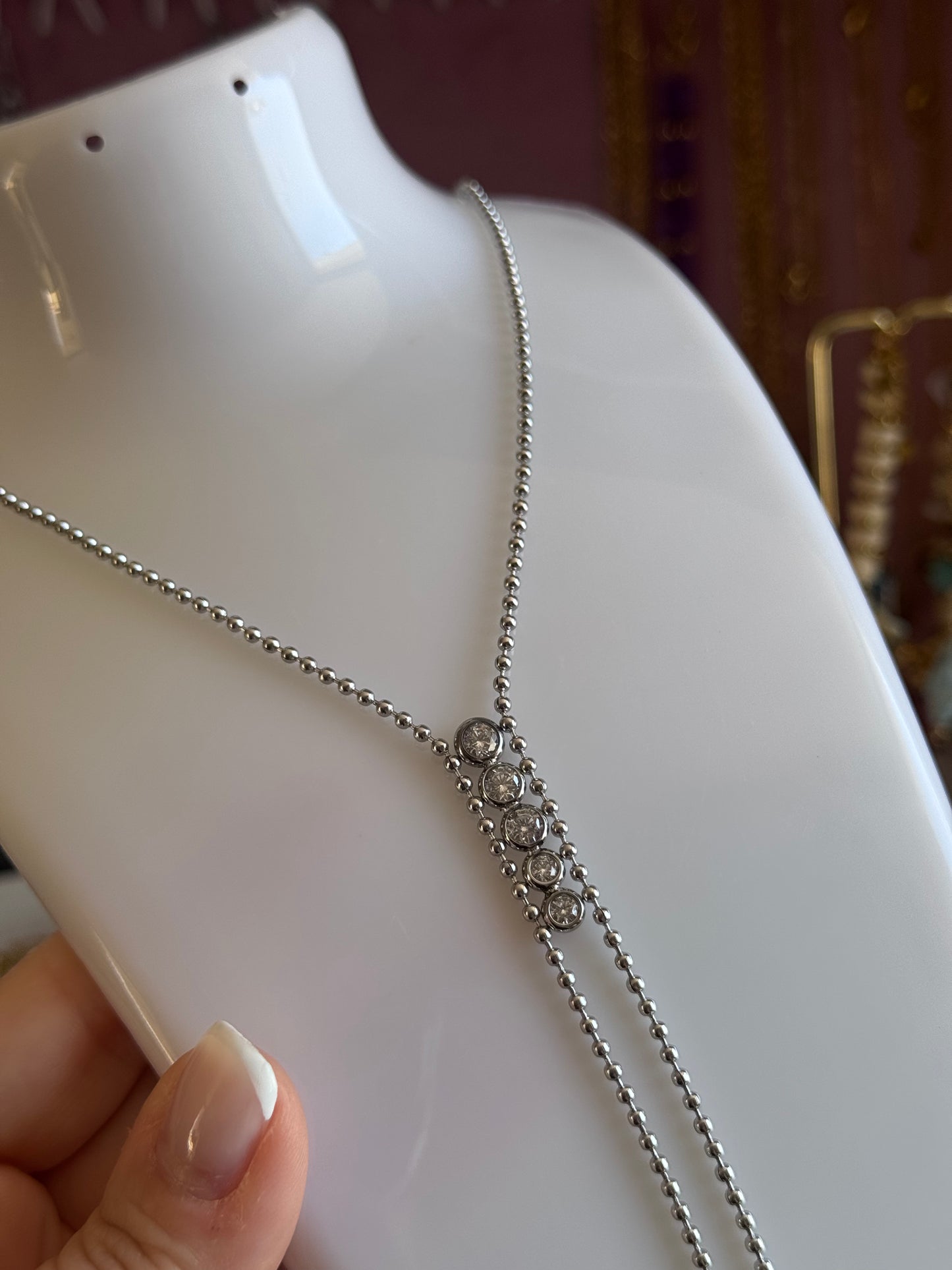 Collana preziosa cascata
