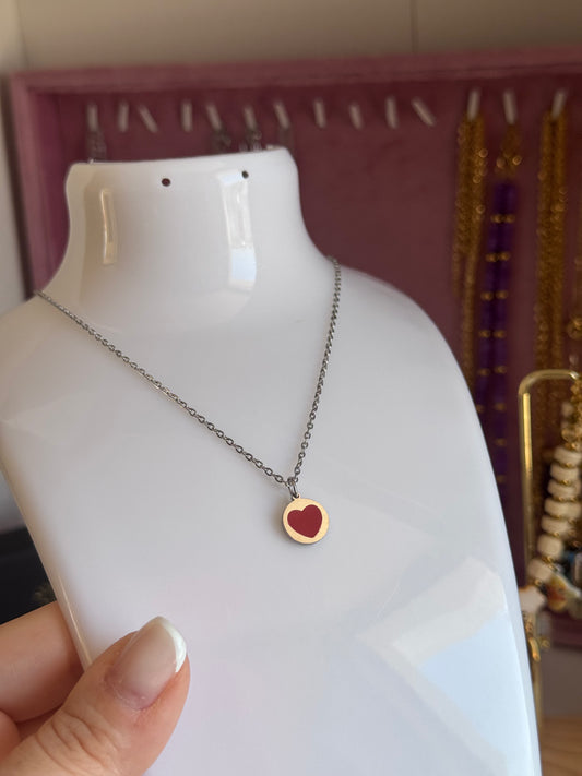 Collana cuore rosso