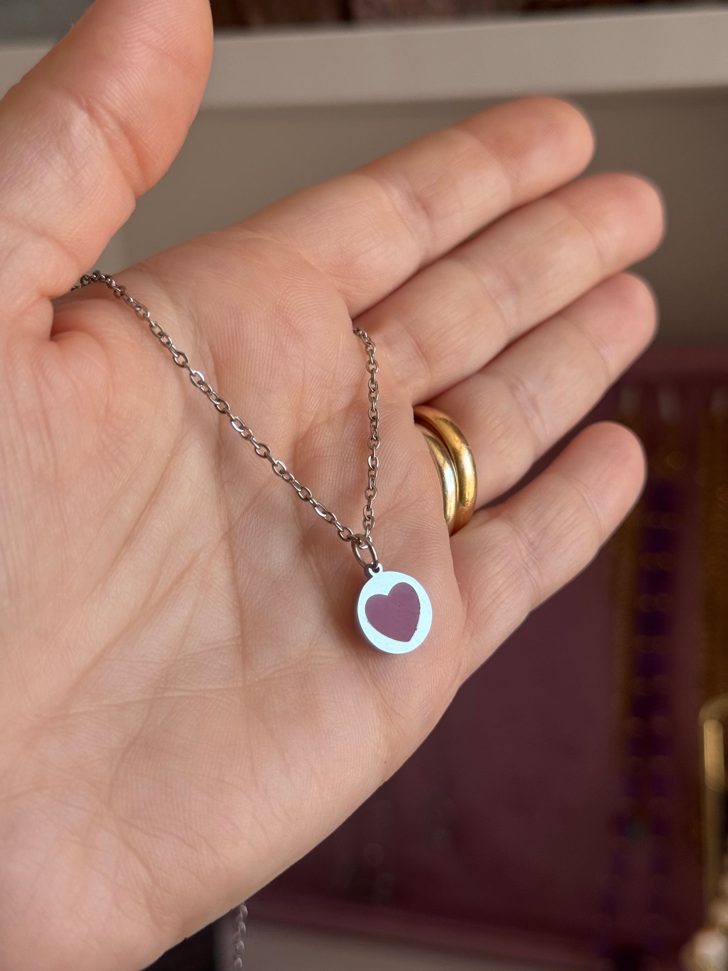 Collana cuore rosso