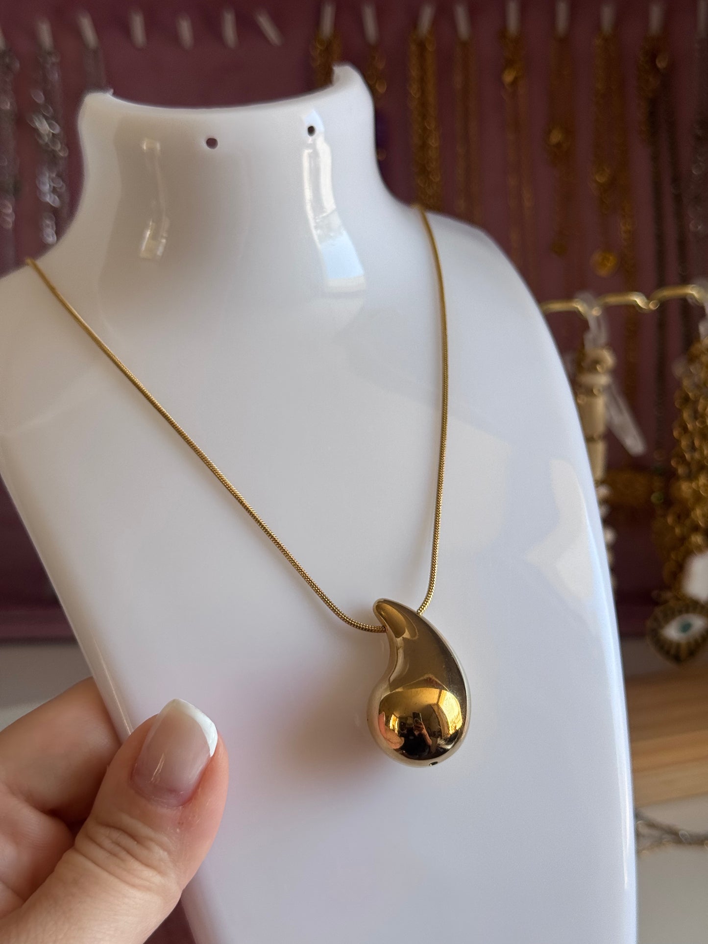 Collana maxi goccia