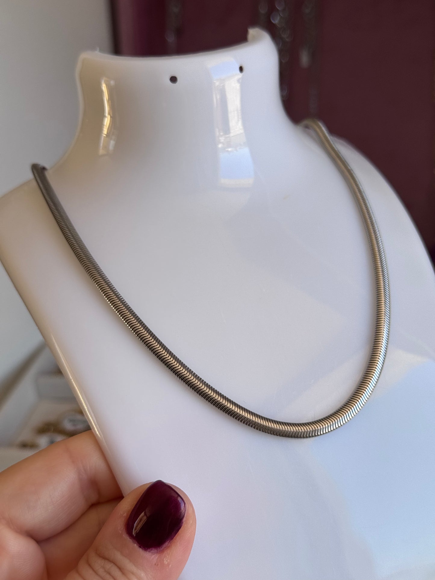 Collana snake effetto tubolare