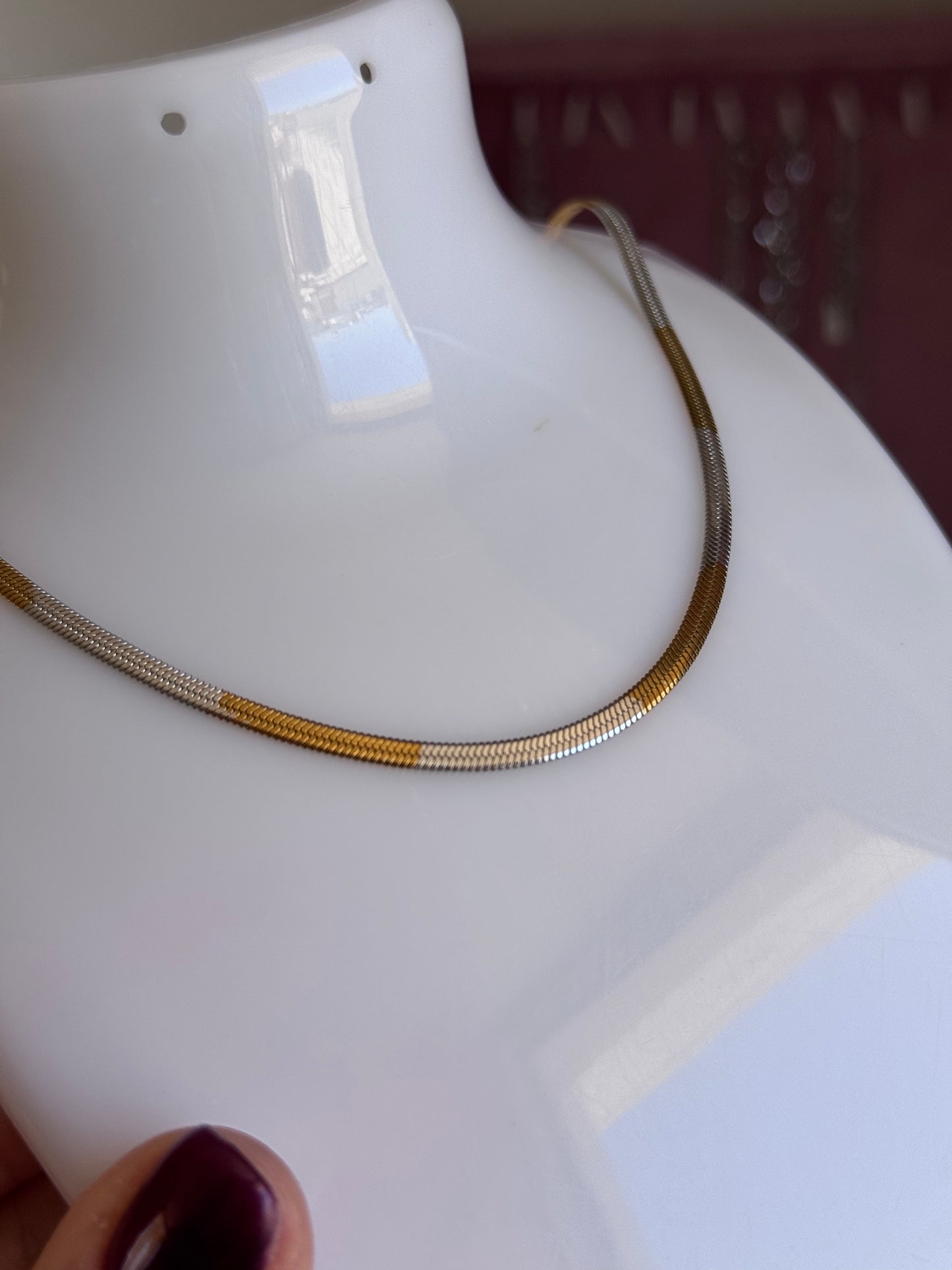 Collana snake bicolore 3mm
