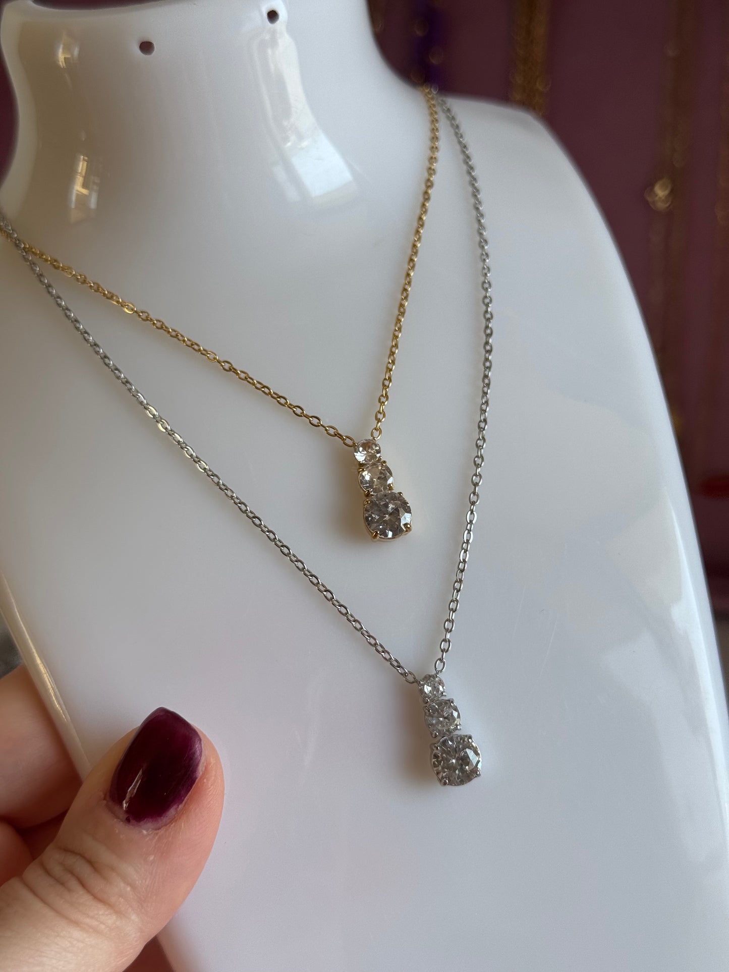 Collana Luxury strass sferici