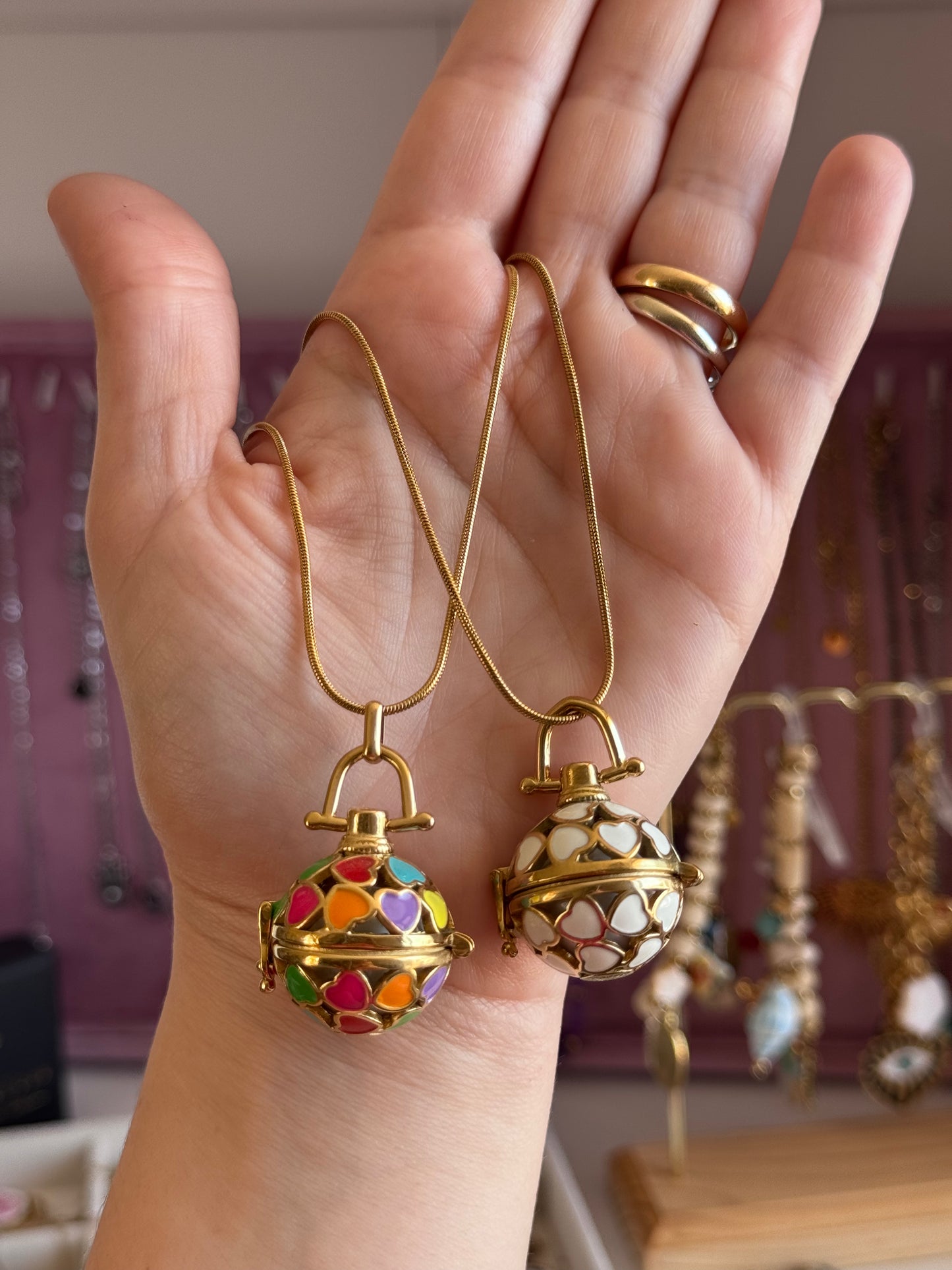 Collana chiama angeli cuoricini