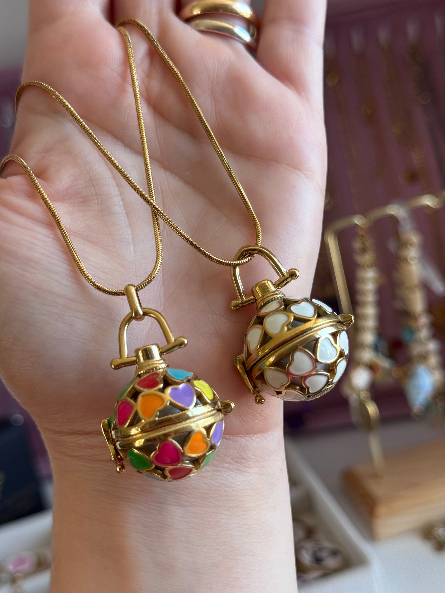 Collana chiama angeli cuoricini