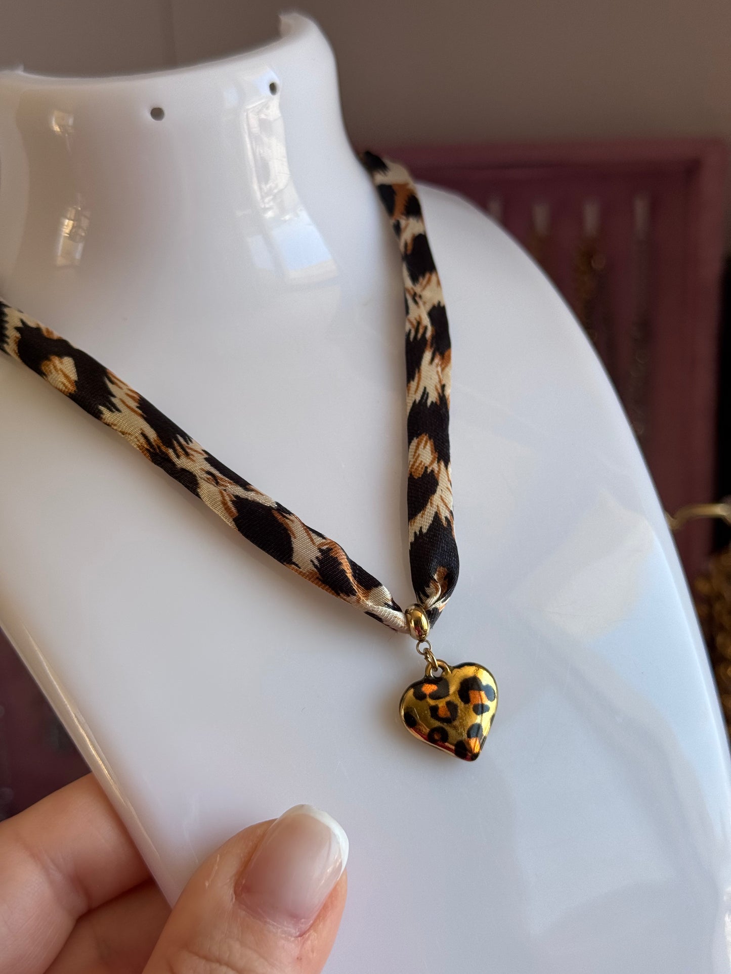 Collana cuore animalier